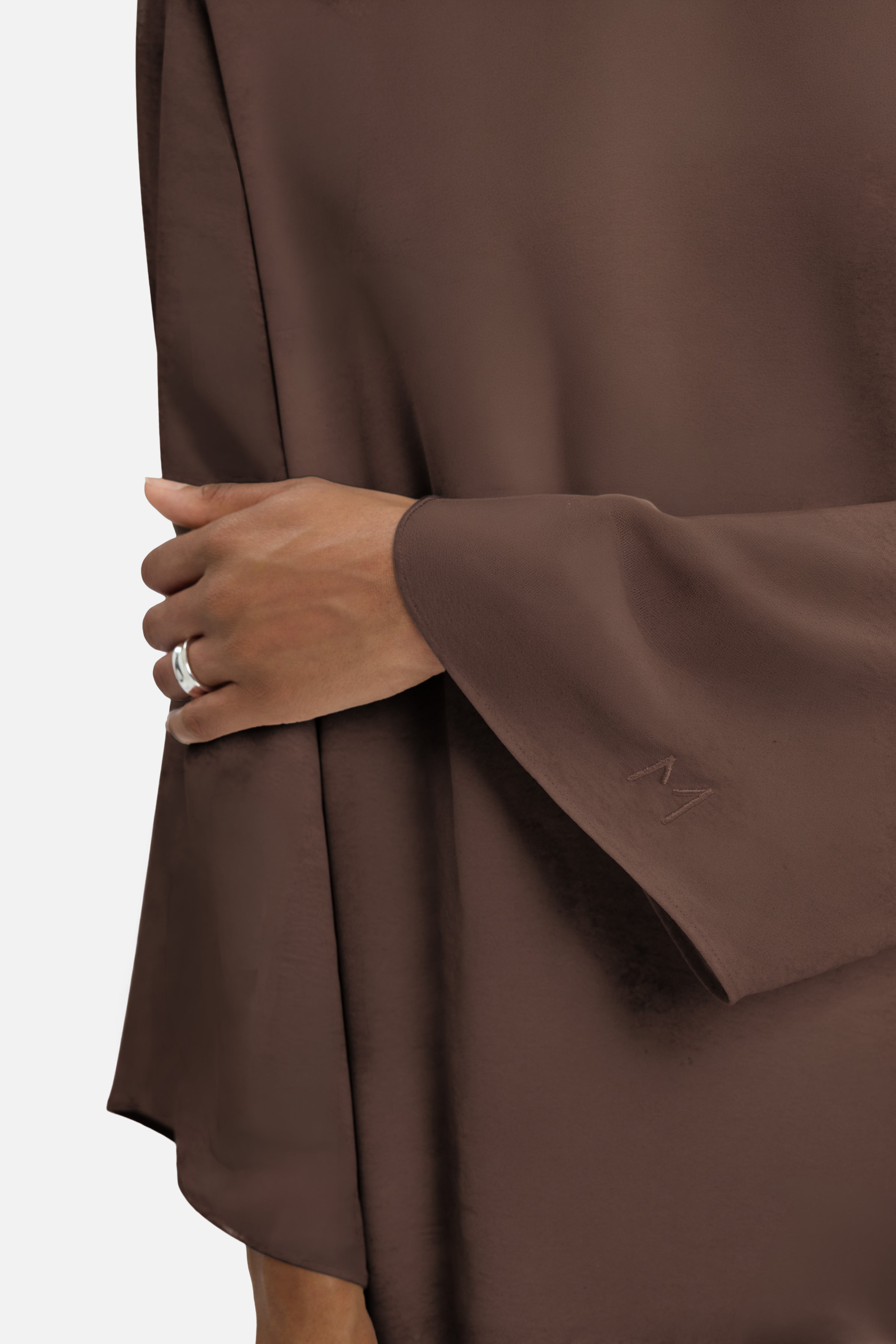 Marble Crew Neck Dress | Ash Brown