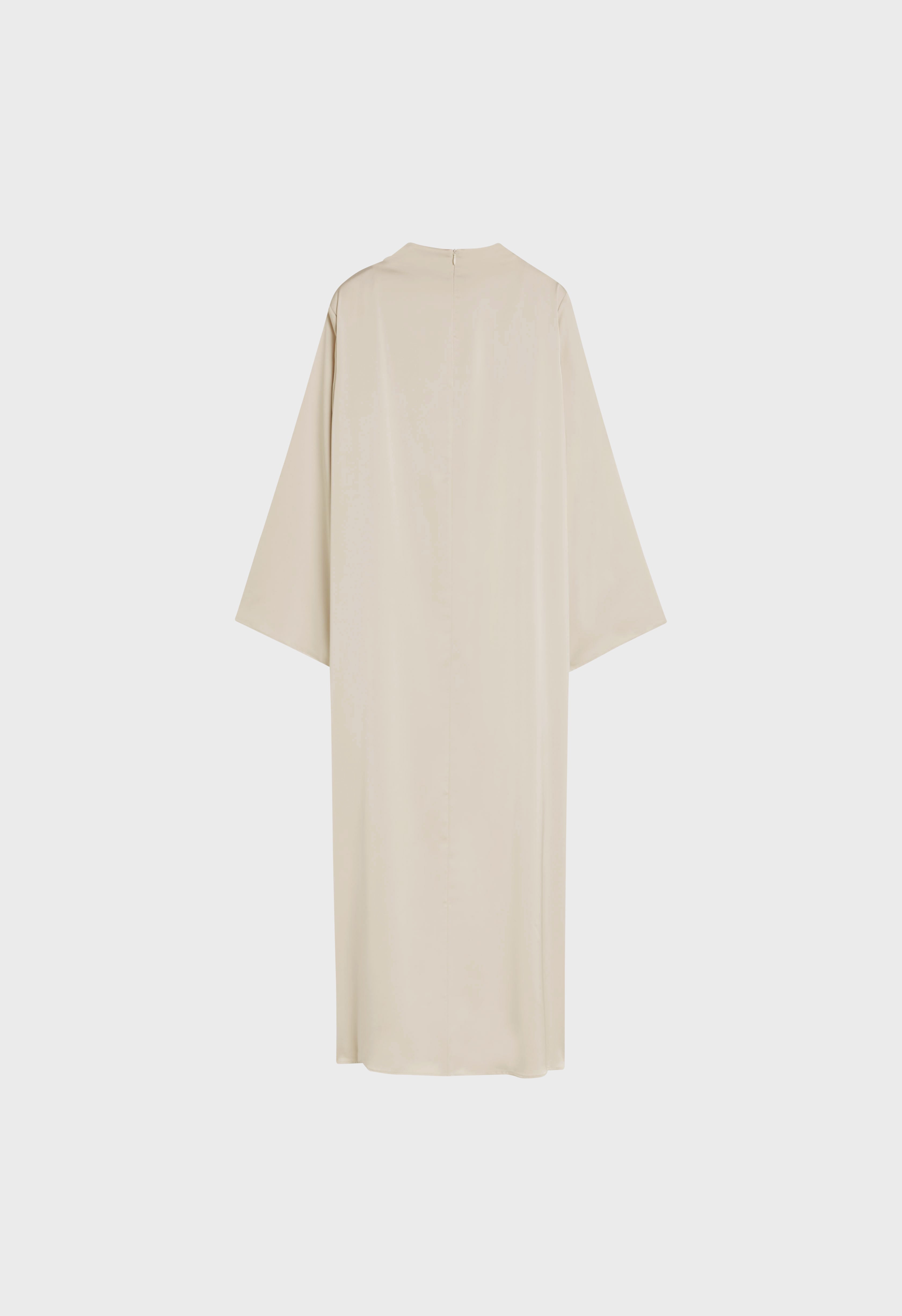 Asymmetric Drape Dress Regular | Light Sand