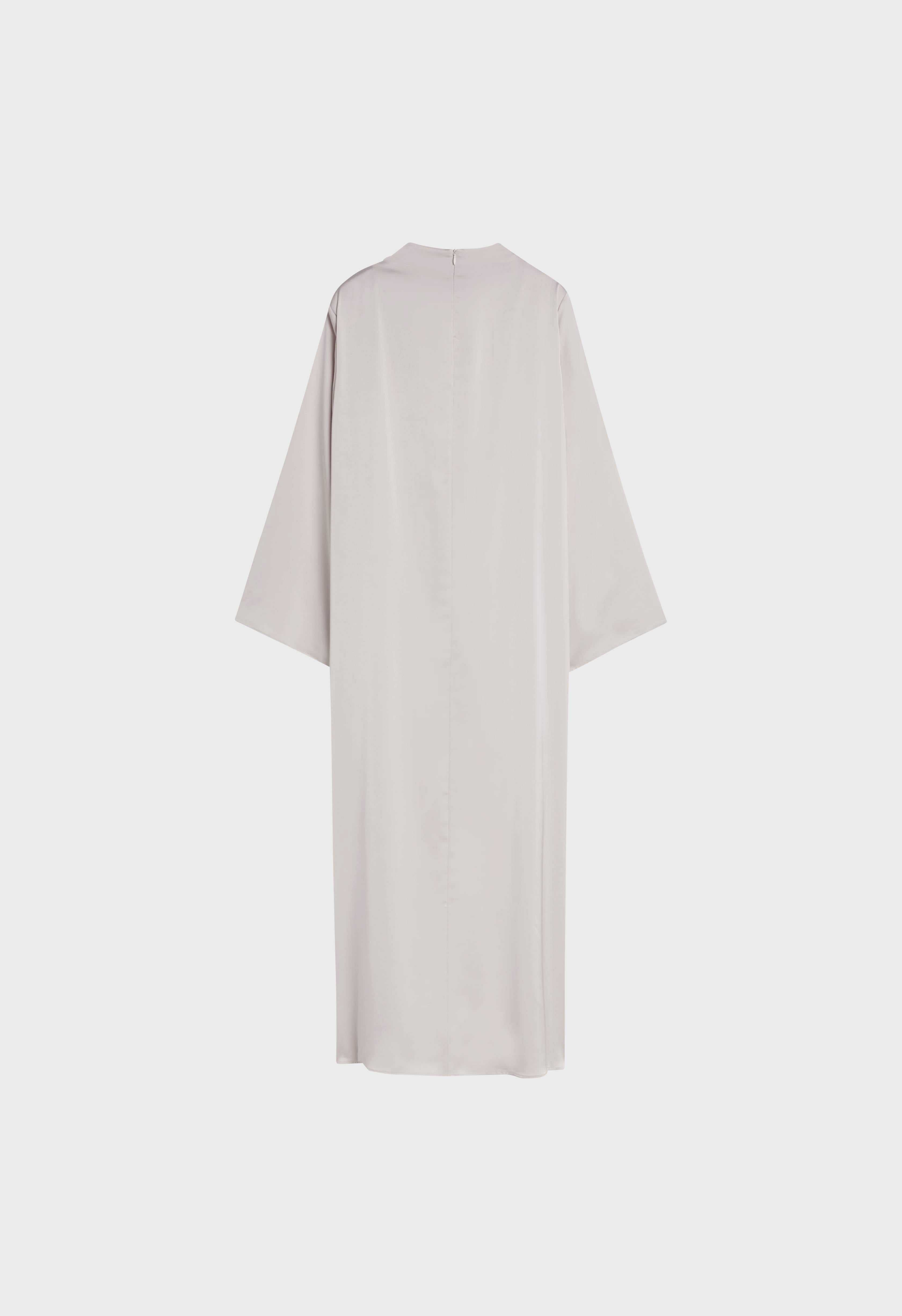 Asymmetric Drape Dress Regular | Biscuit