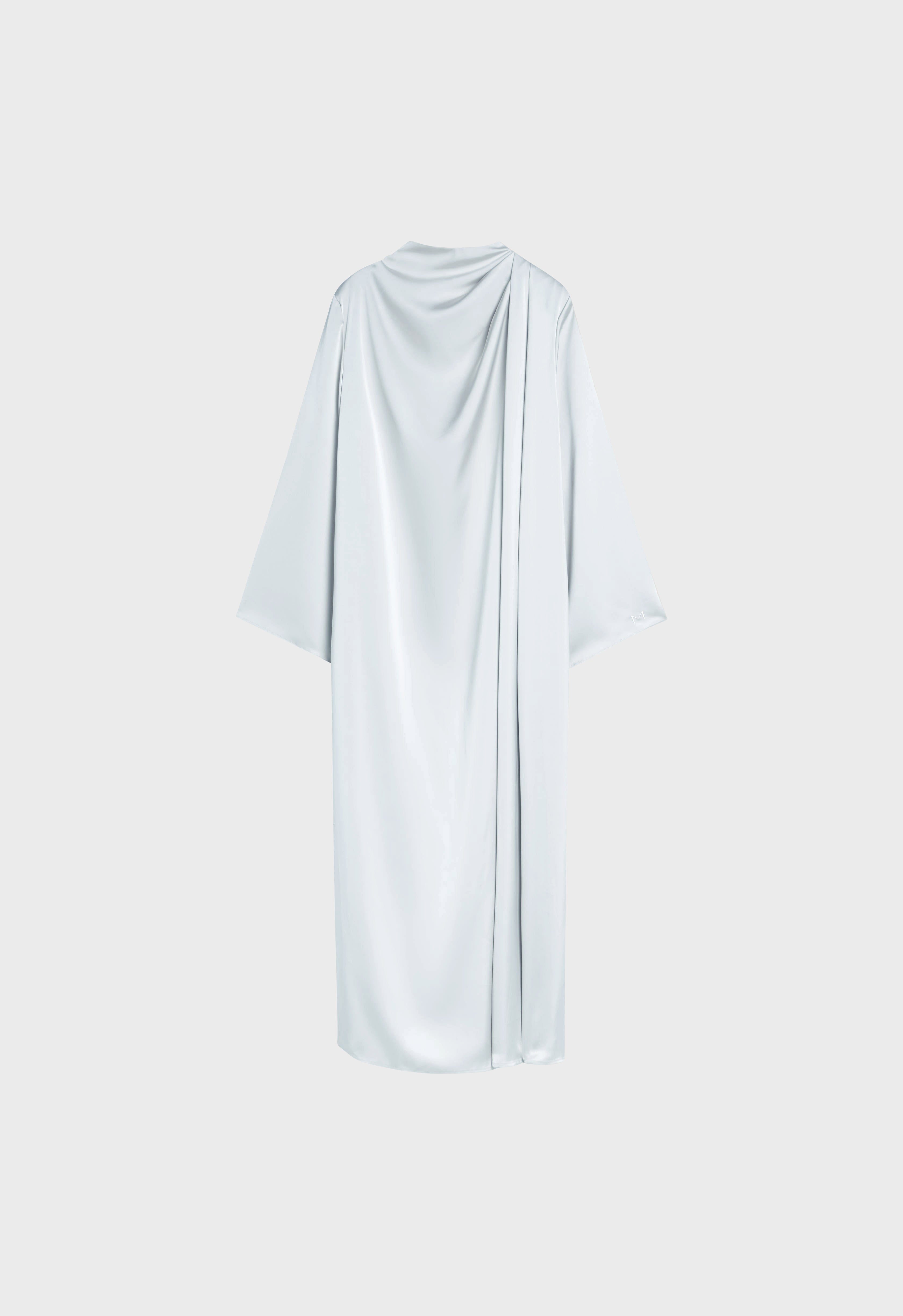 Asymmetric Drape Dress Regular | Ice Blue