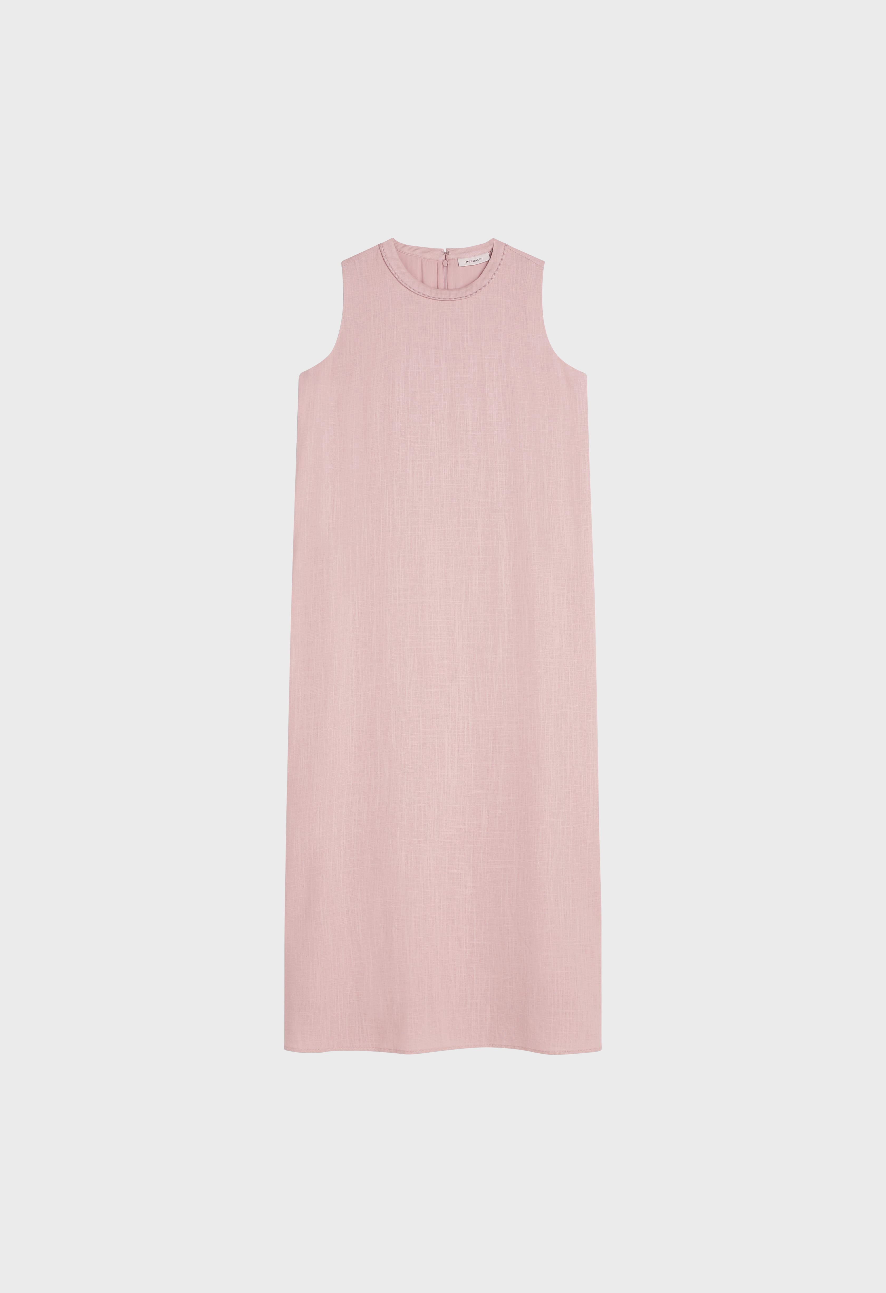 Linen Sleeveless Dress | Rose Dust