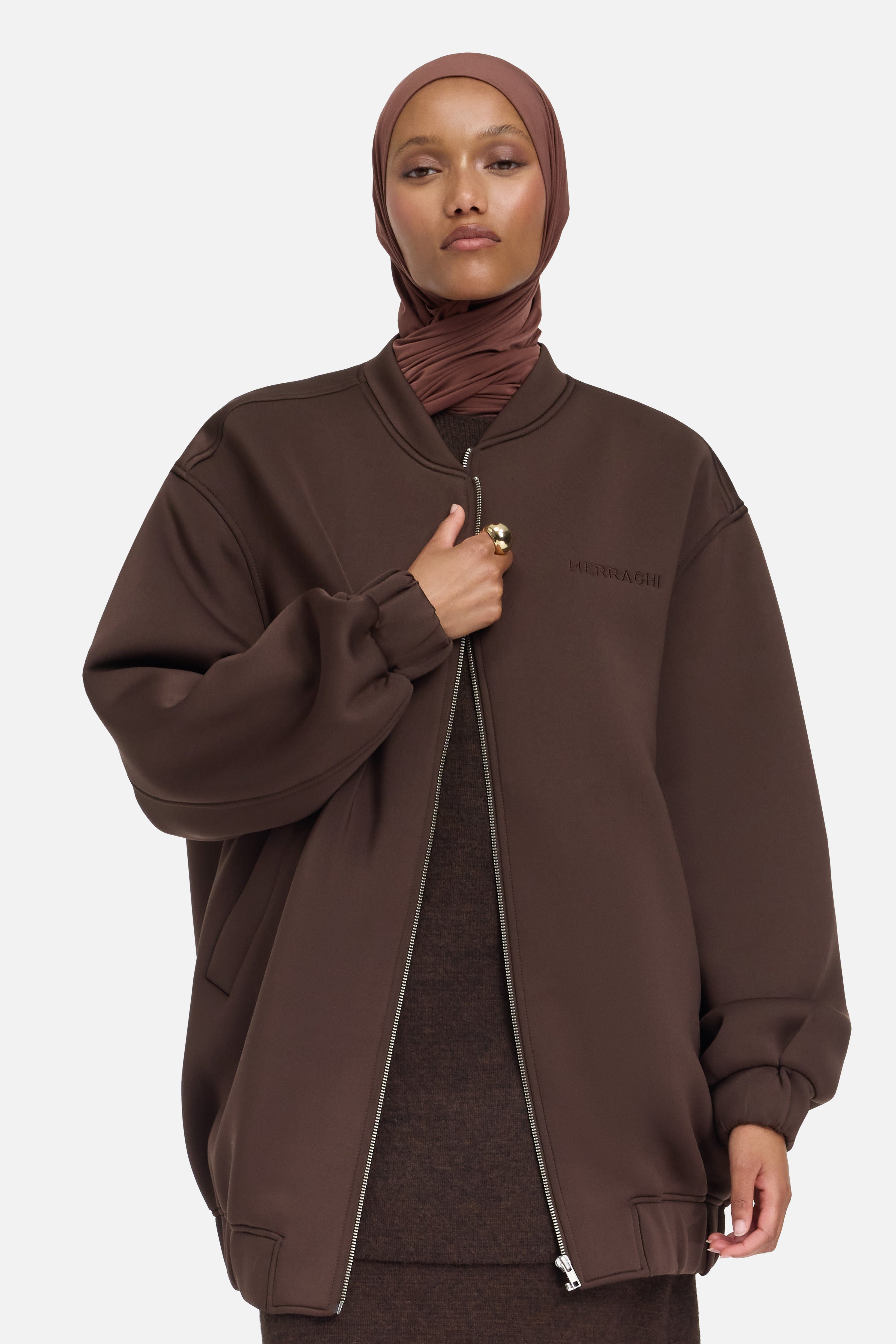Neoprene Bomber | Dark Brown