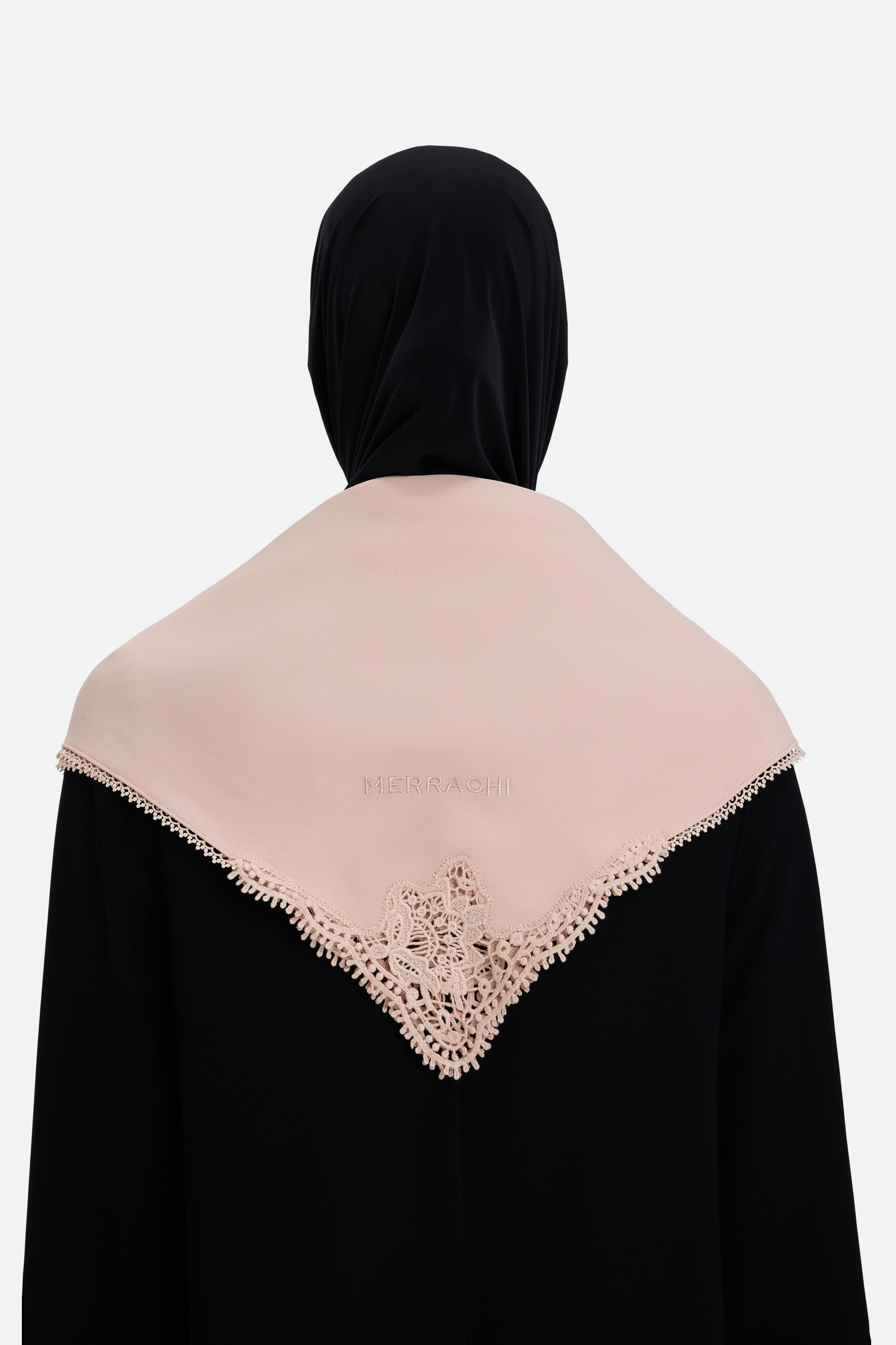 Picot Edge Bandana | Dark Rose