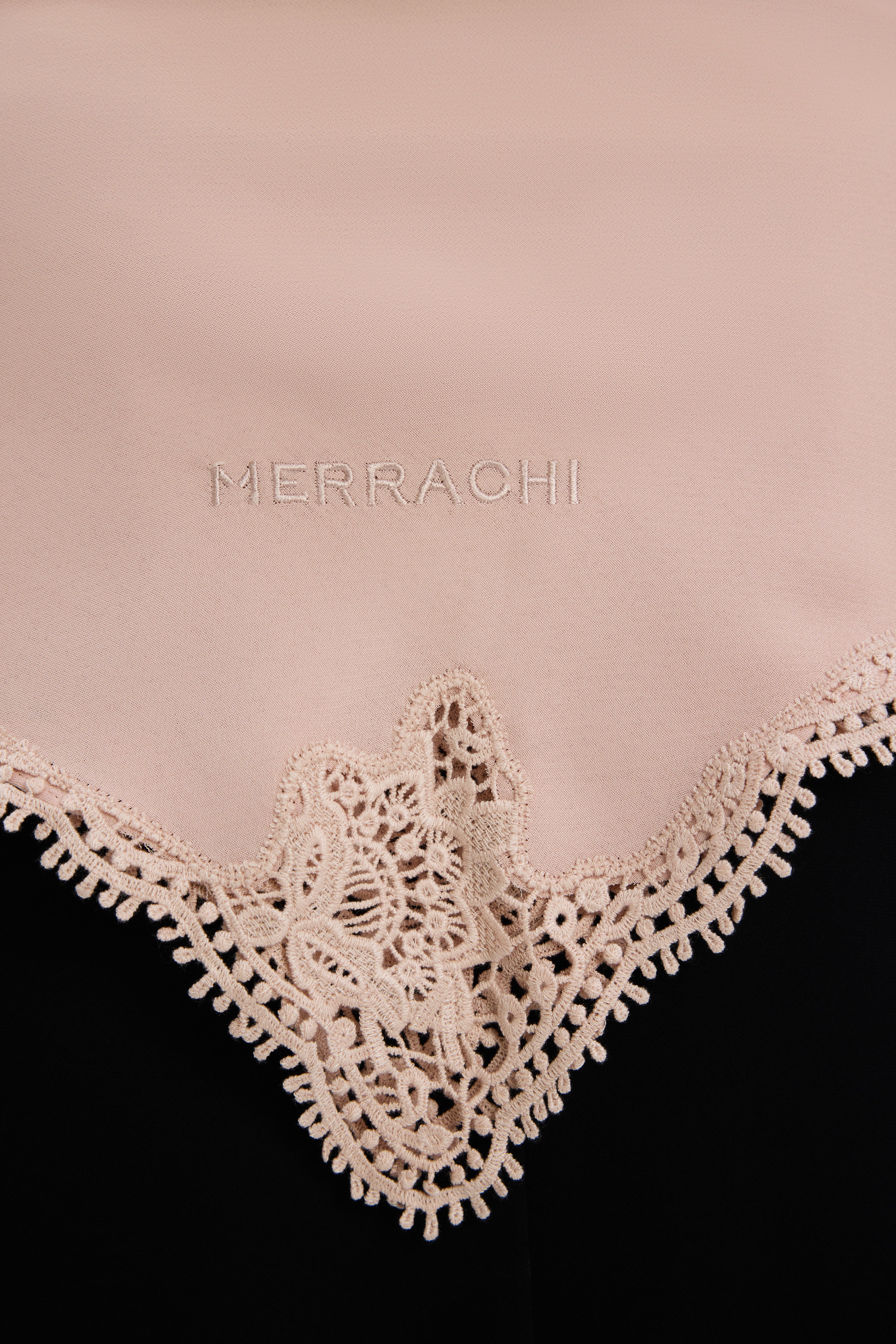 Picot Edge Bandana | Dark Rose