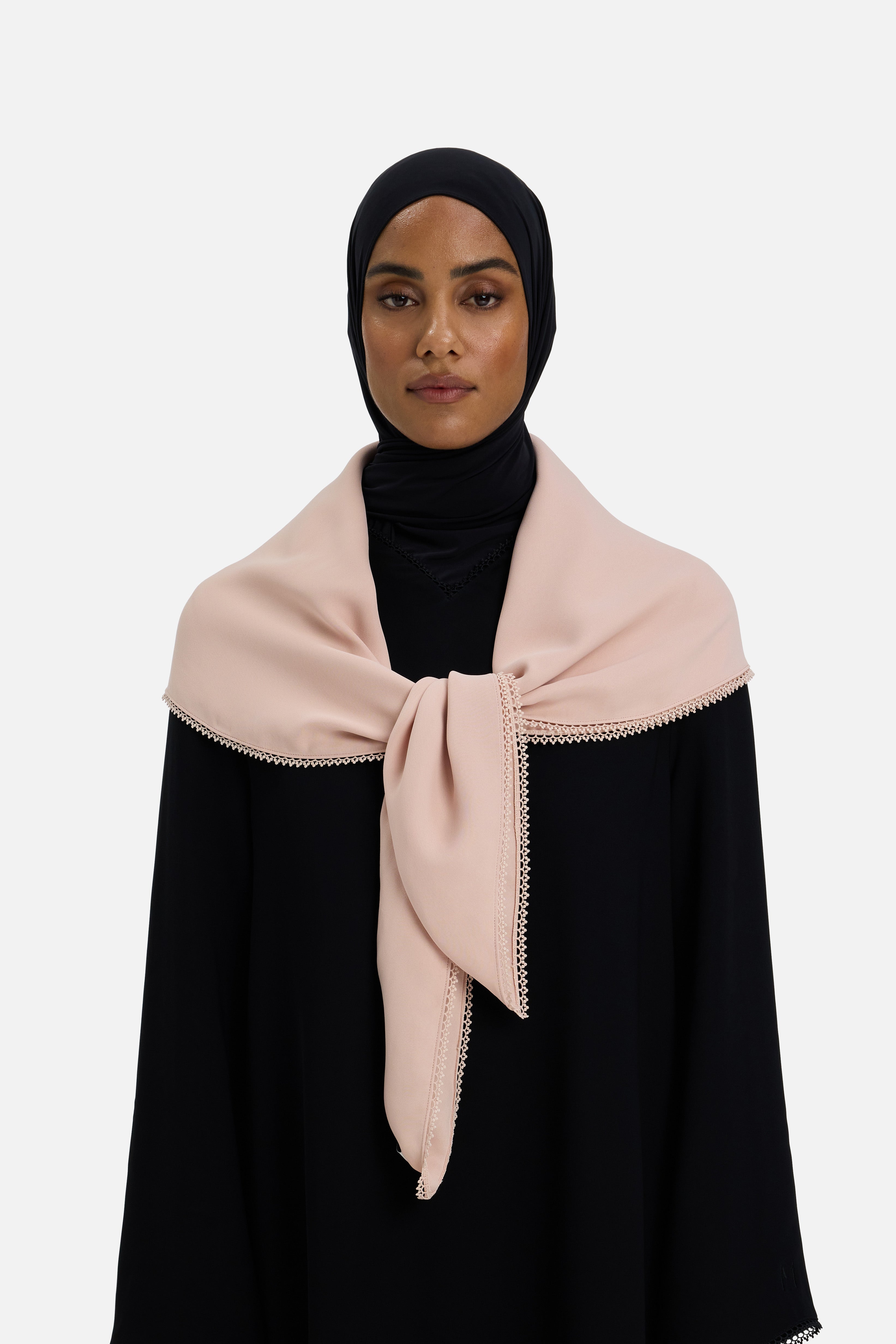 Picot Edge Bandana | Dark Rose