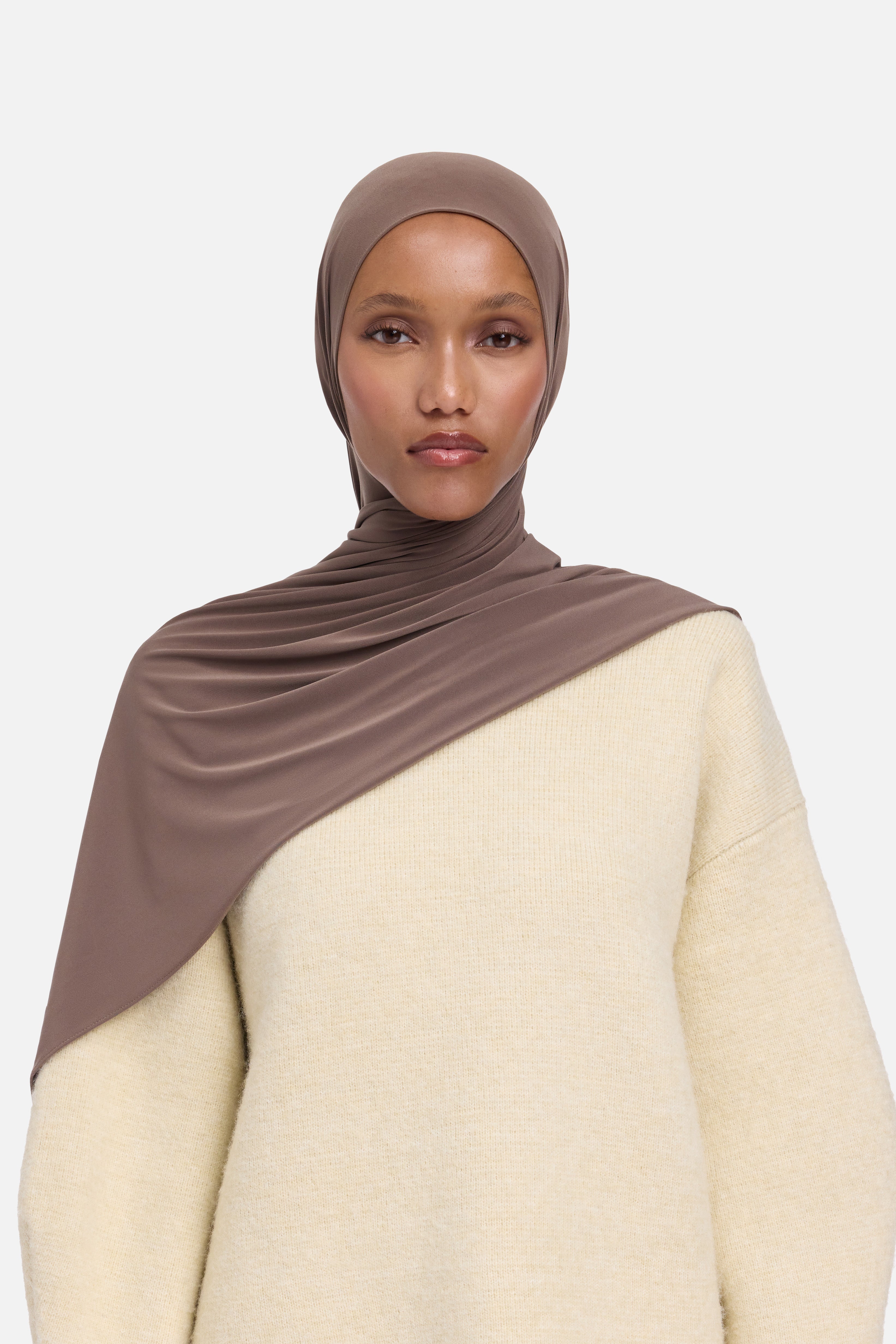 Premium Jersey Scarf | Ash Brown