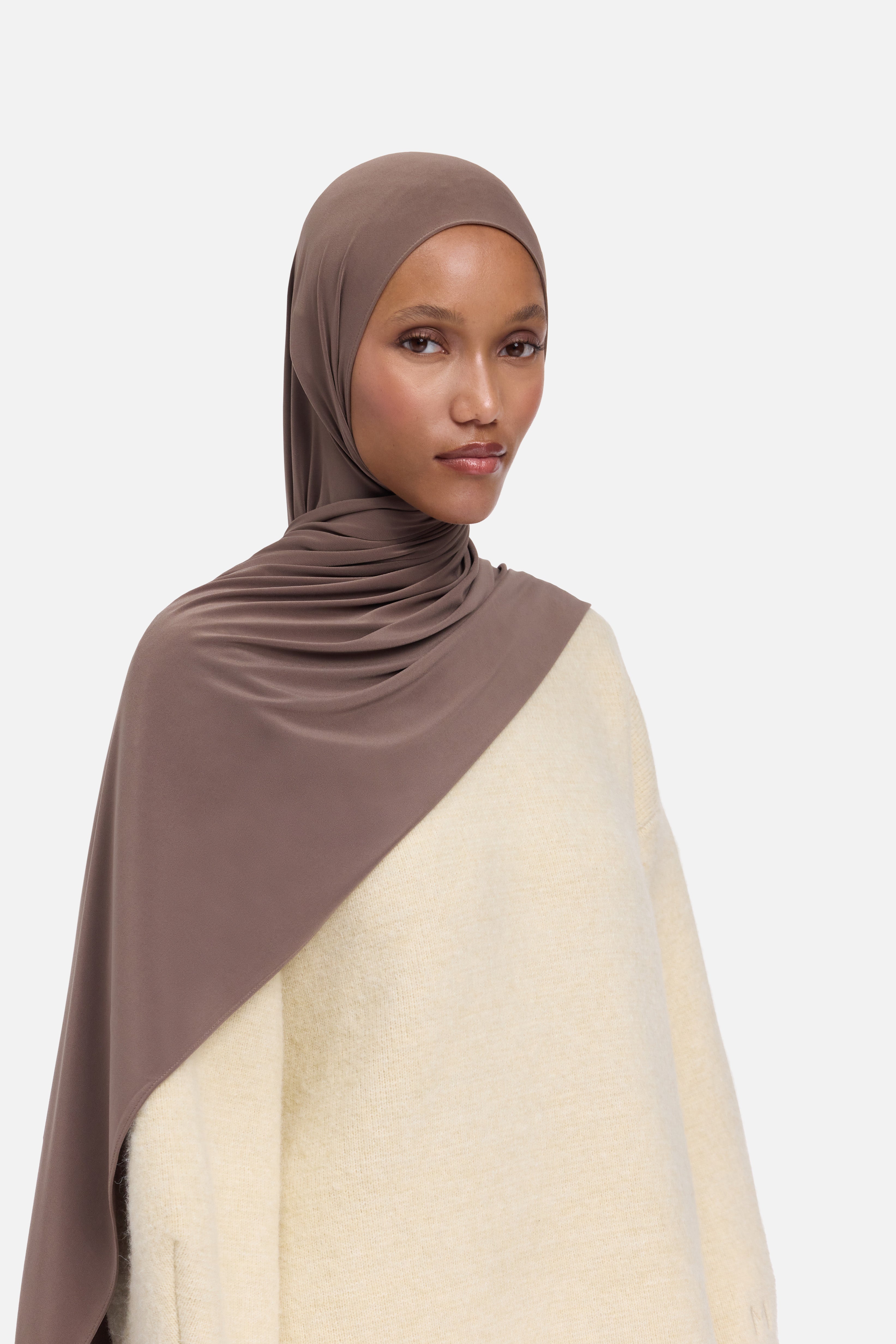 Premium Jersey Scarf | Ash Brown