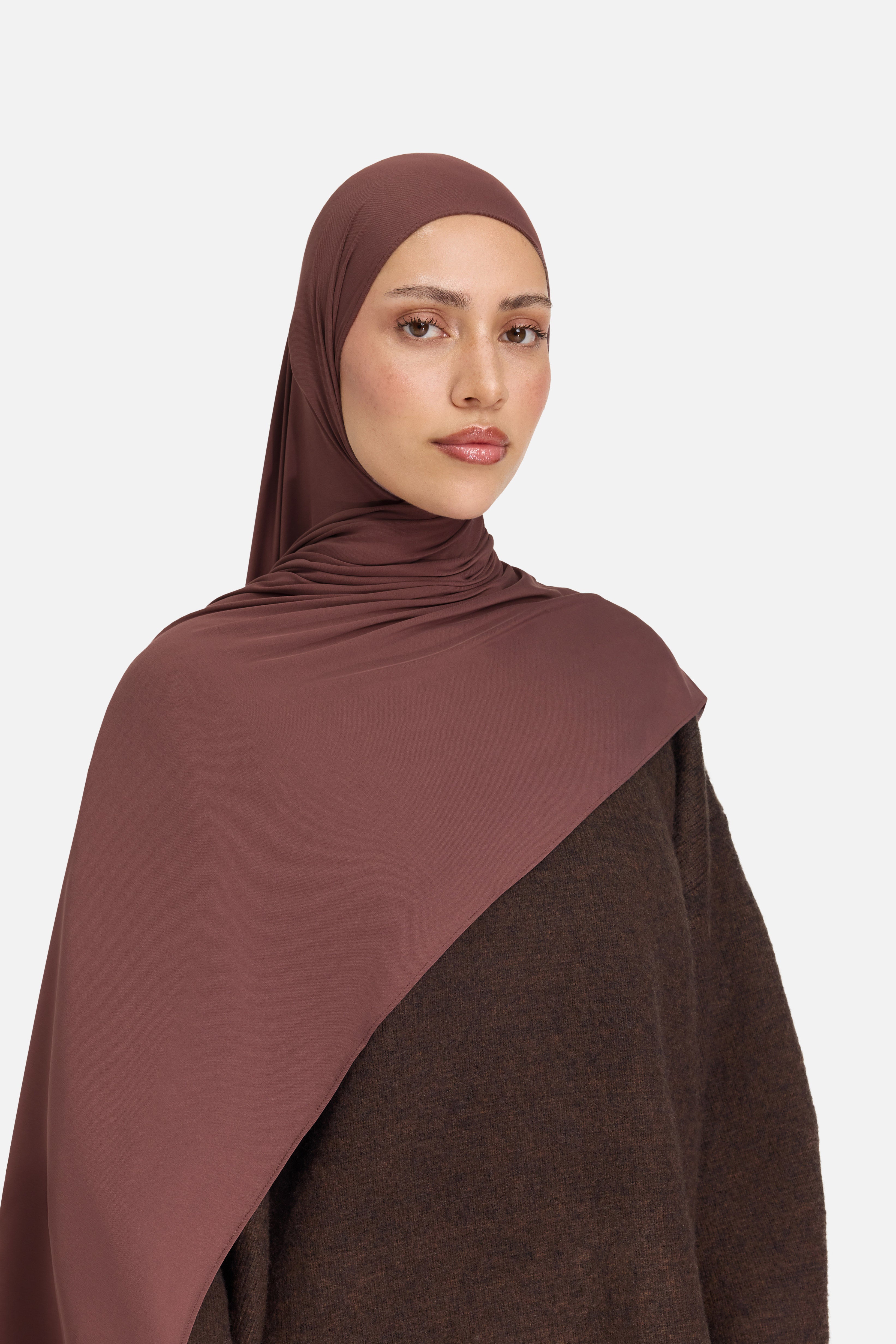 Liquid Jersey Scarf | Burnt Red