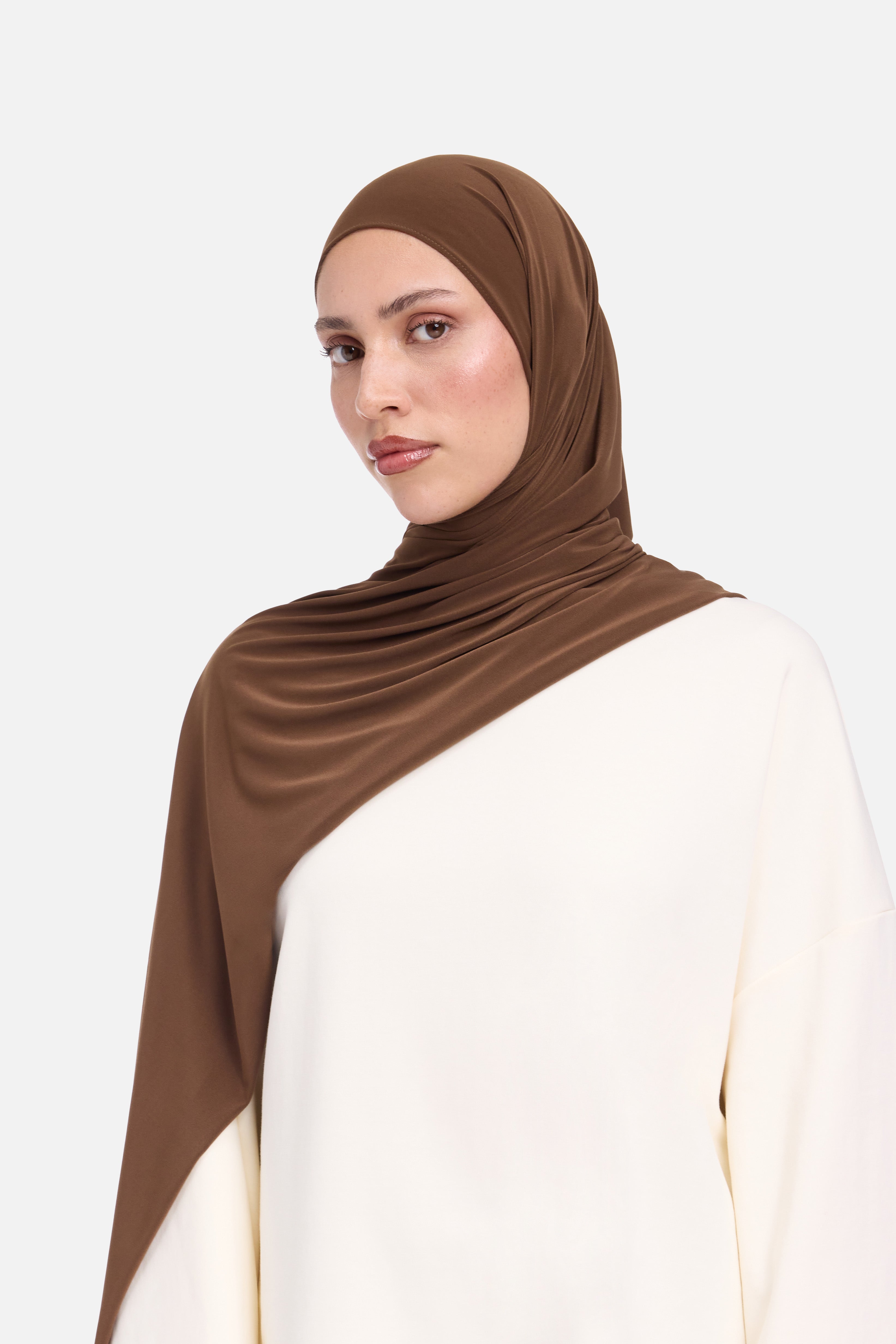 Premium Jersey Scarf | Deep Brown