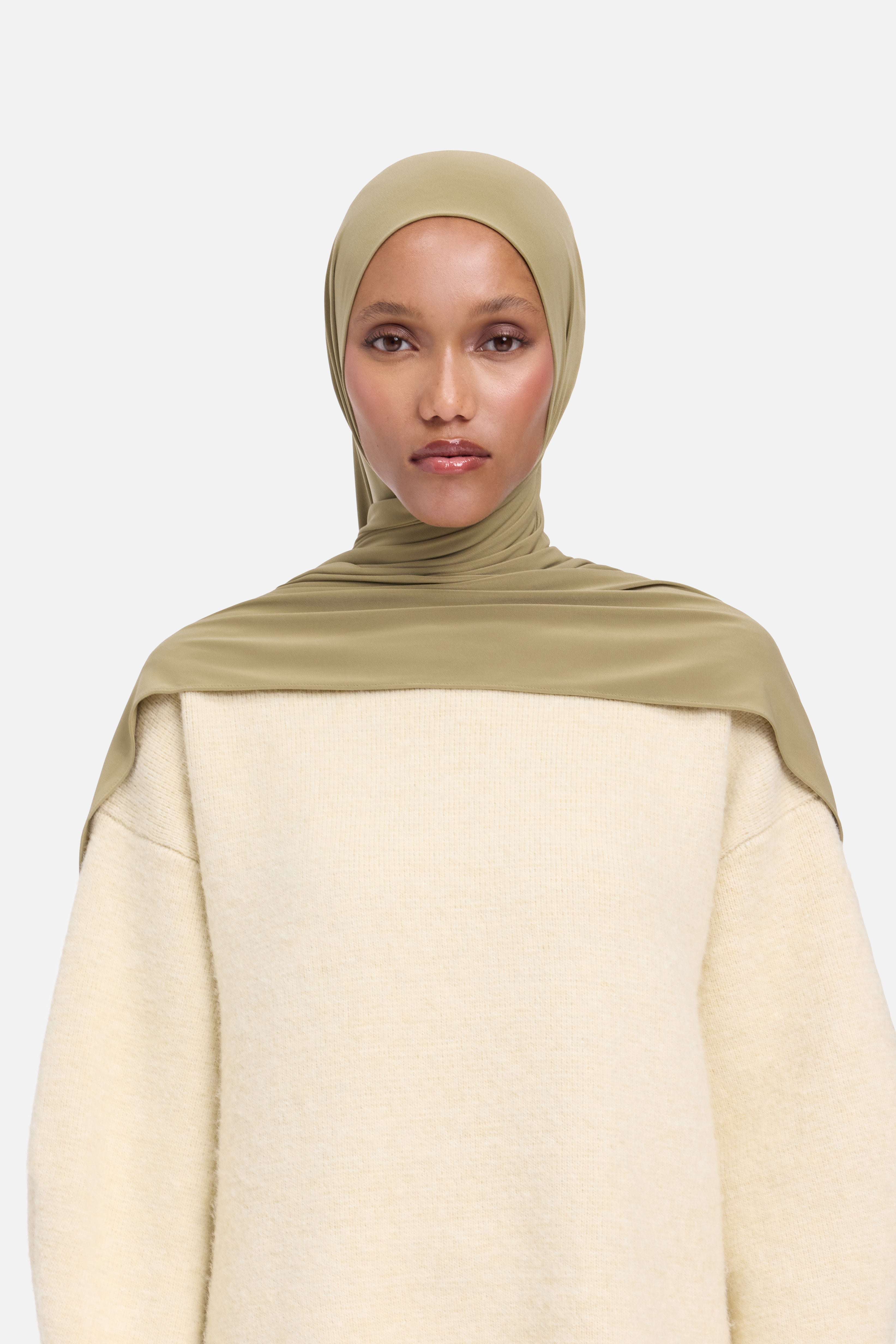 Premium Jersey Scarf | Smoked Green