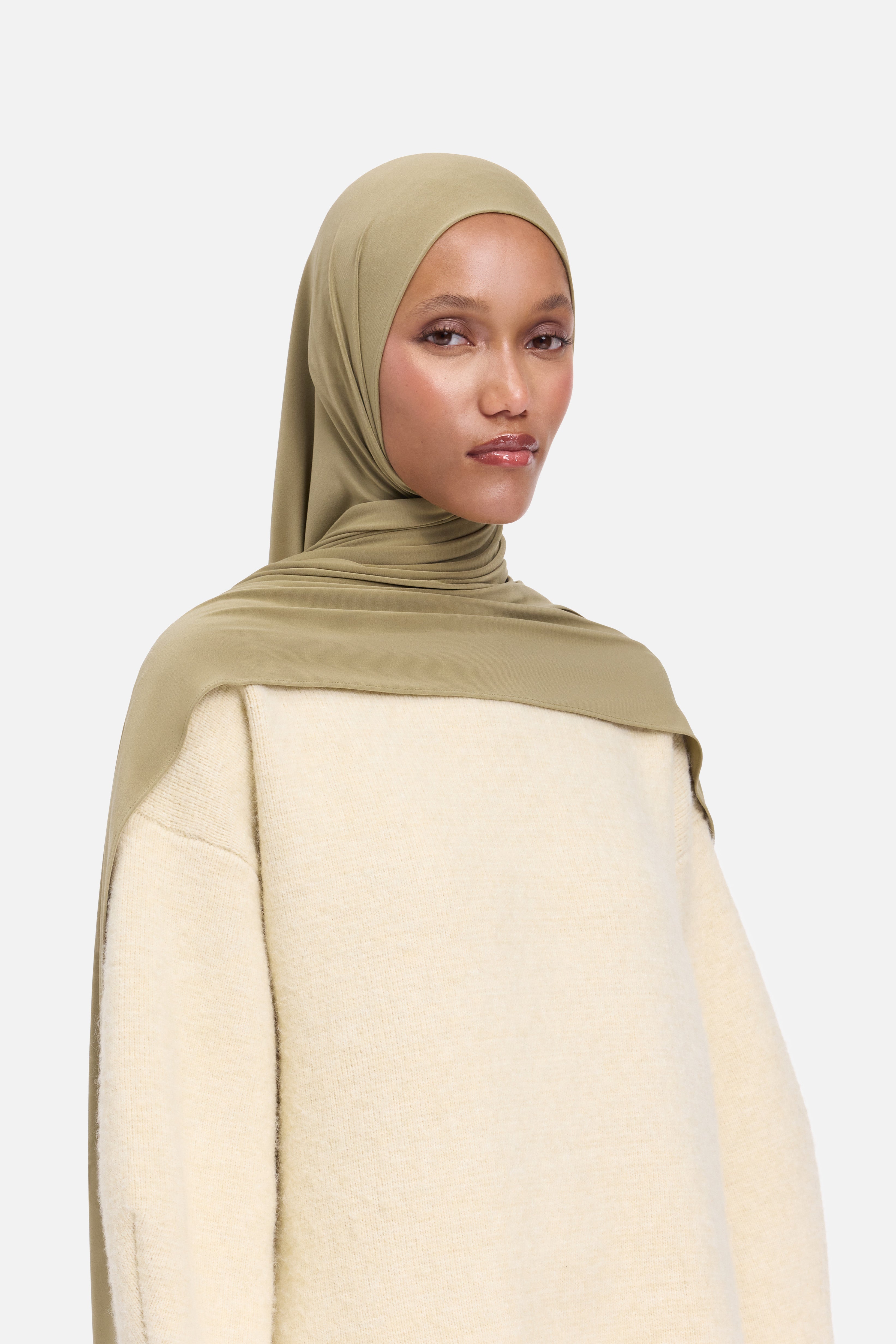 Premium Jersey Scarf | Smoked Green