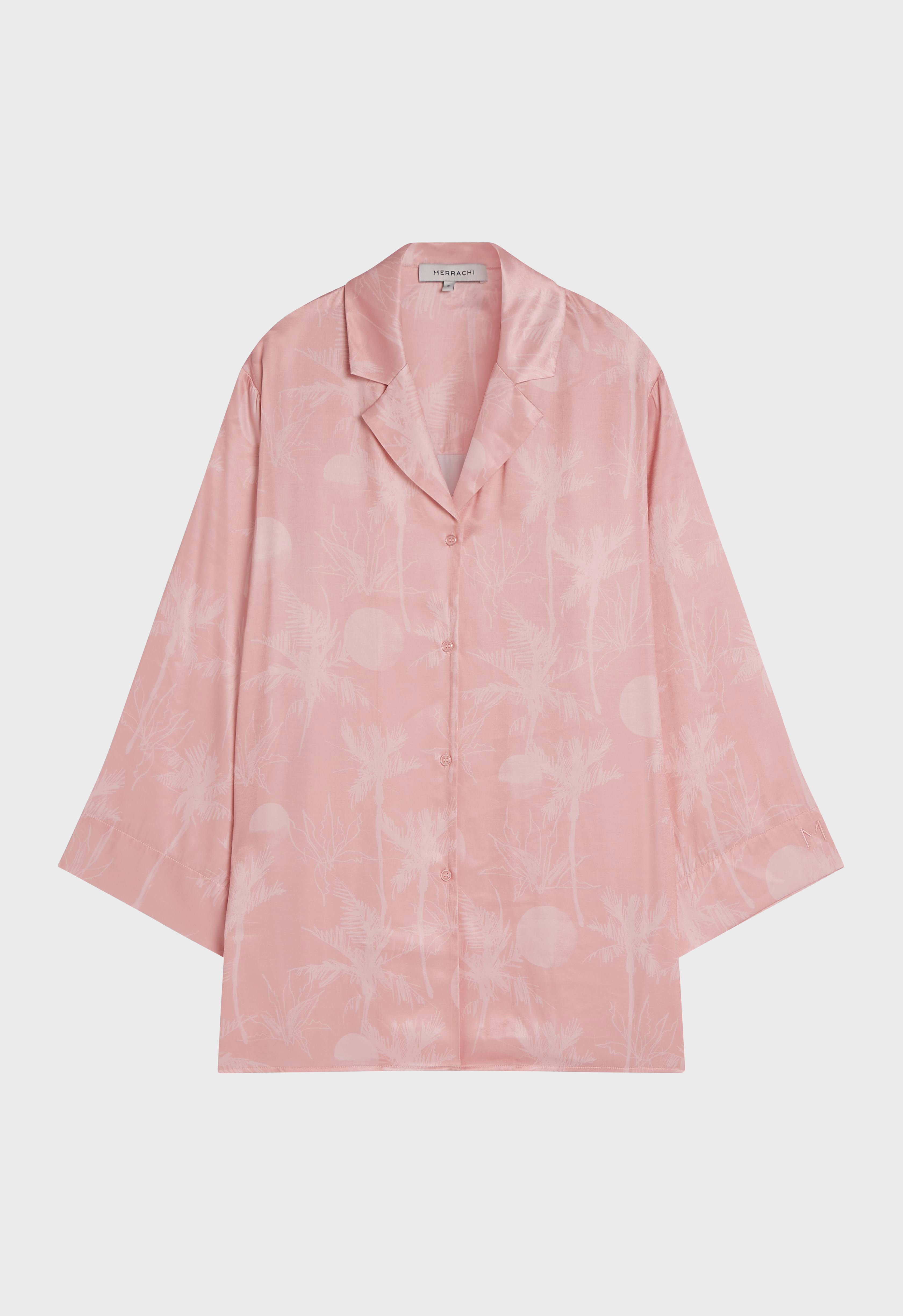 Printed Shirt | Palm Print Rose Dust