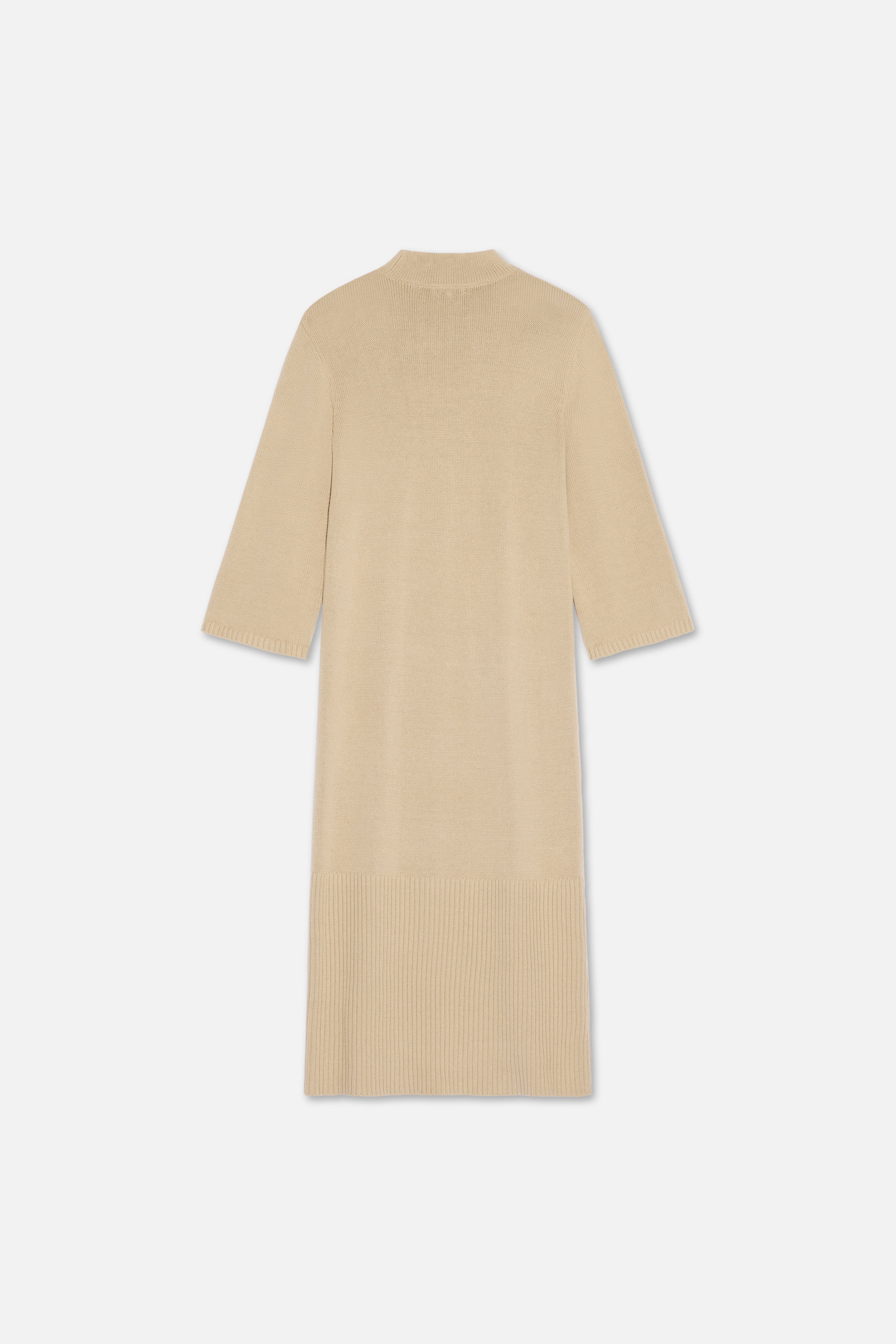 Ribbed Knit Dress | Khaki