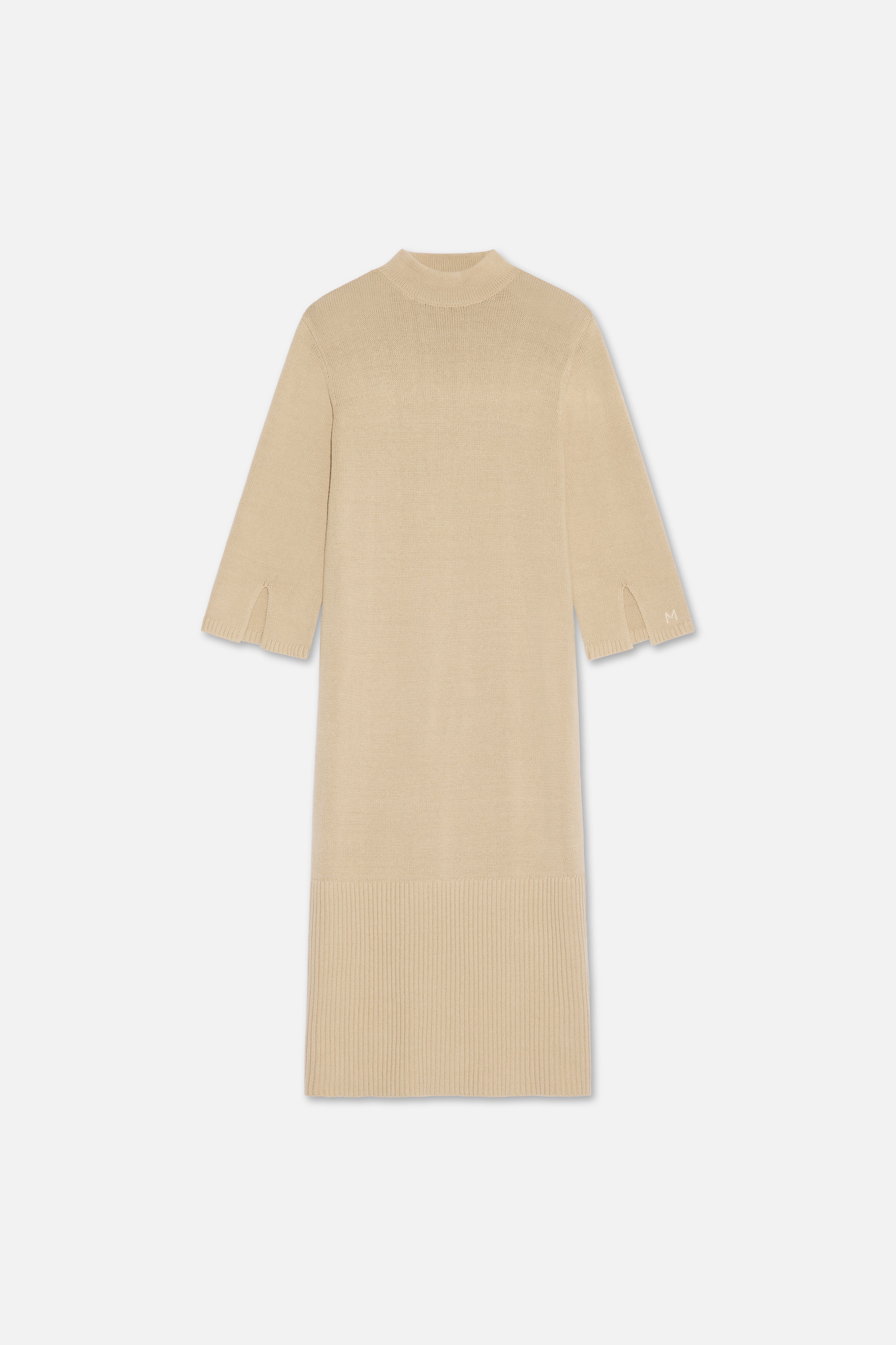 Ribbed Knit Dress | Khaki