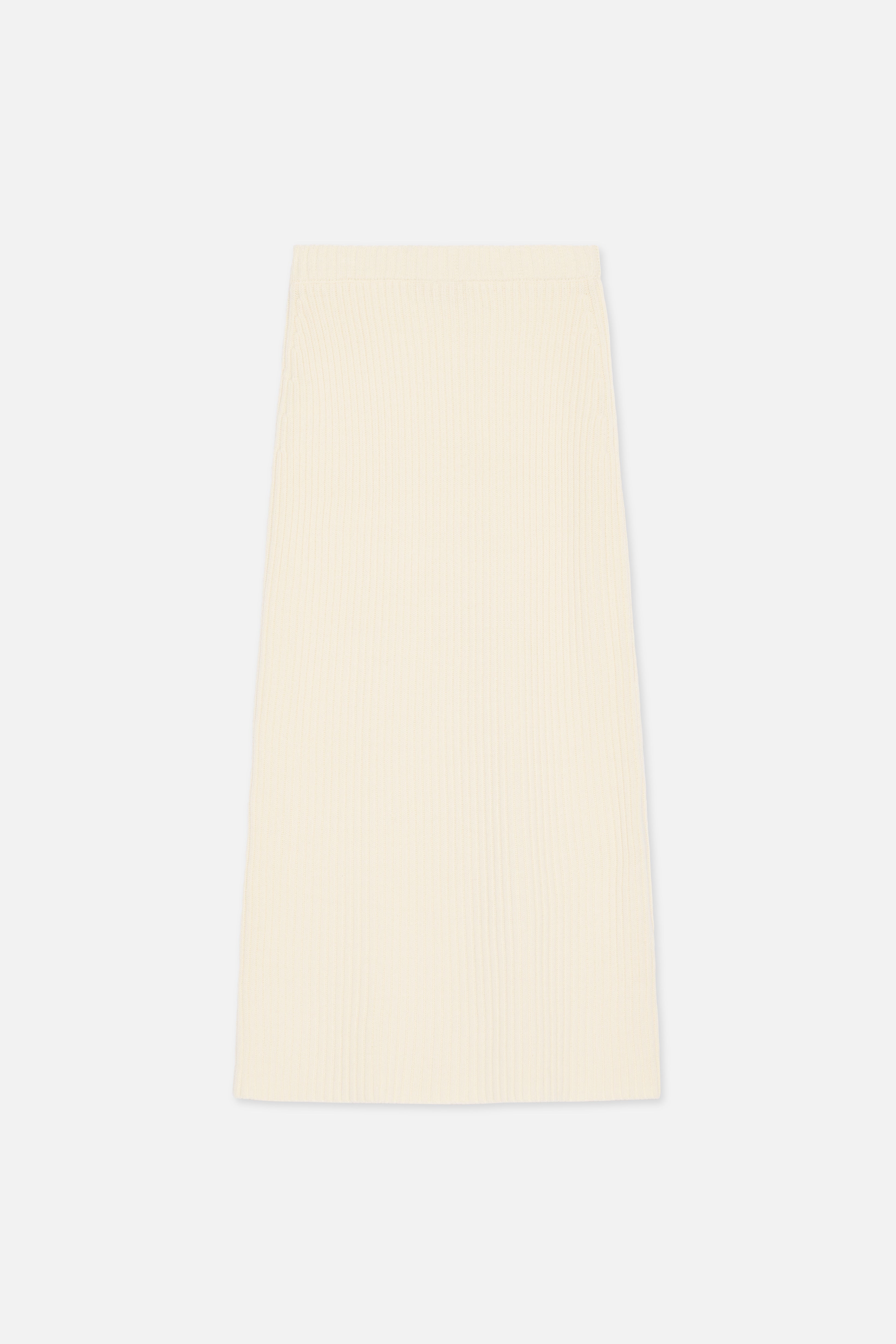 Ribbed Knit Skirt | Porcelain