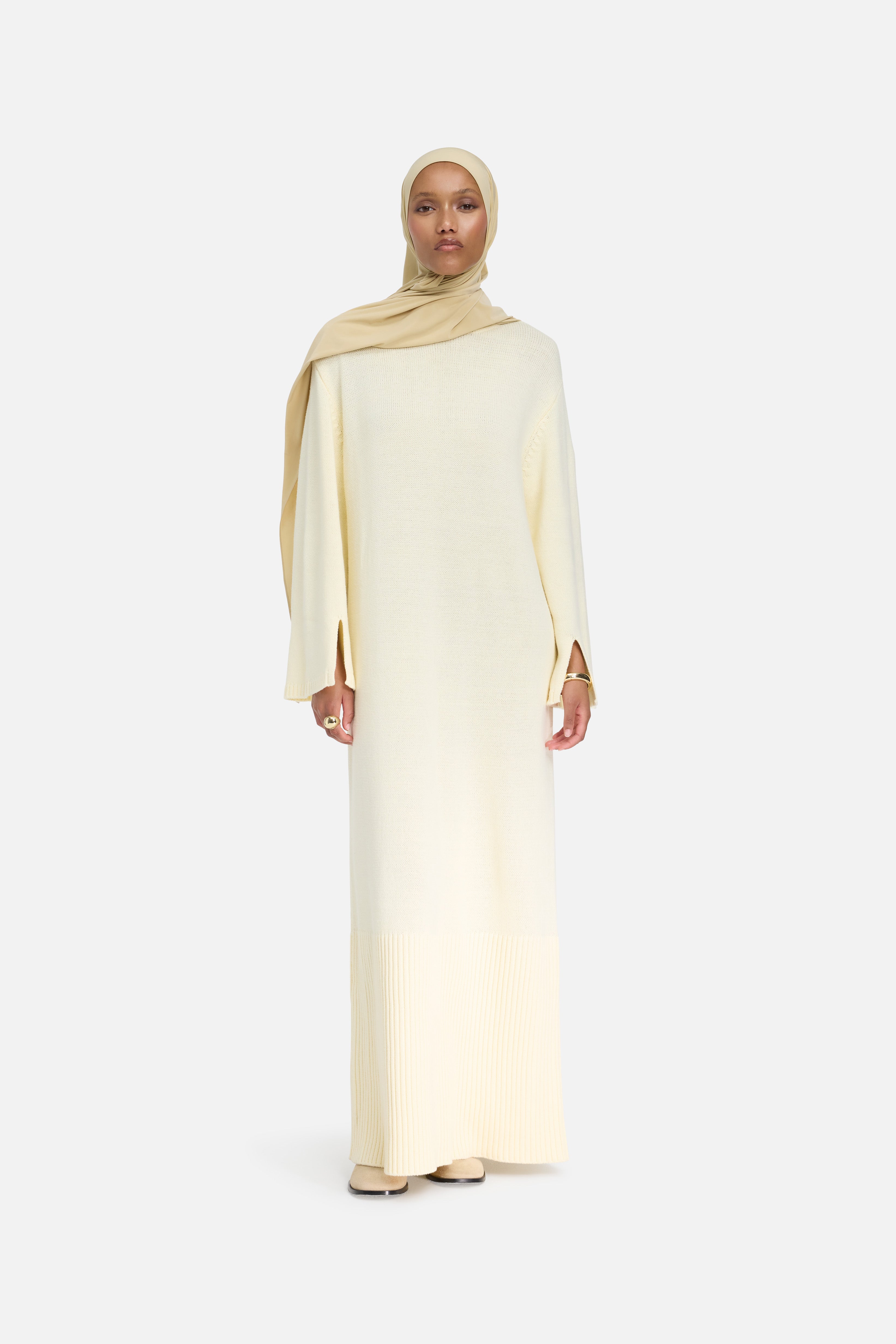 Ribbed Knit Dress | Porcelain