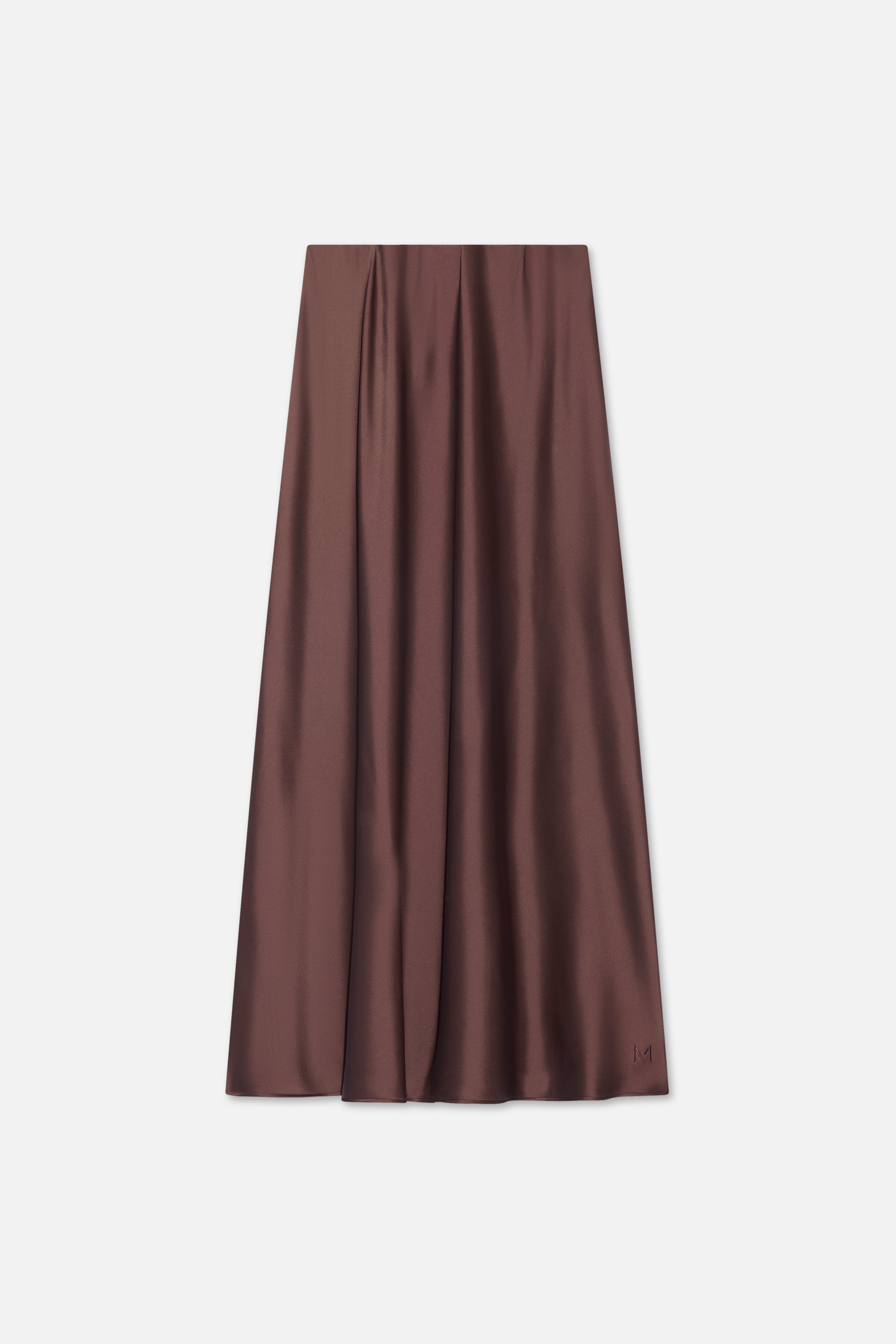 Satin Skirt | Dark Brown