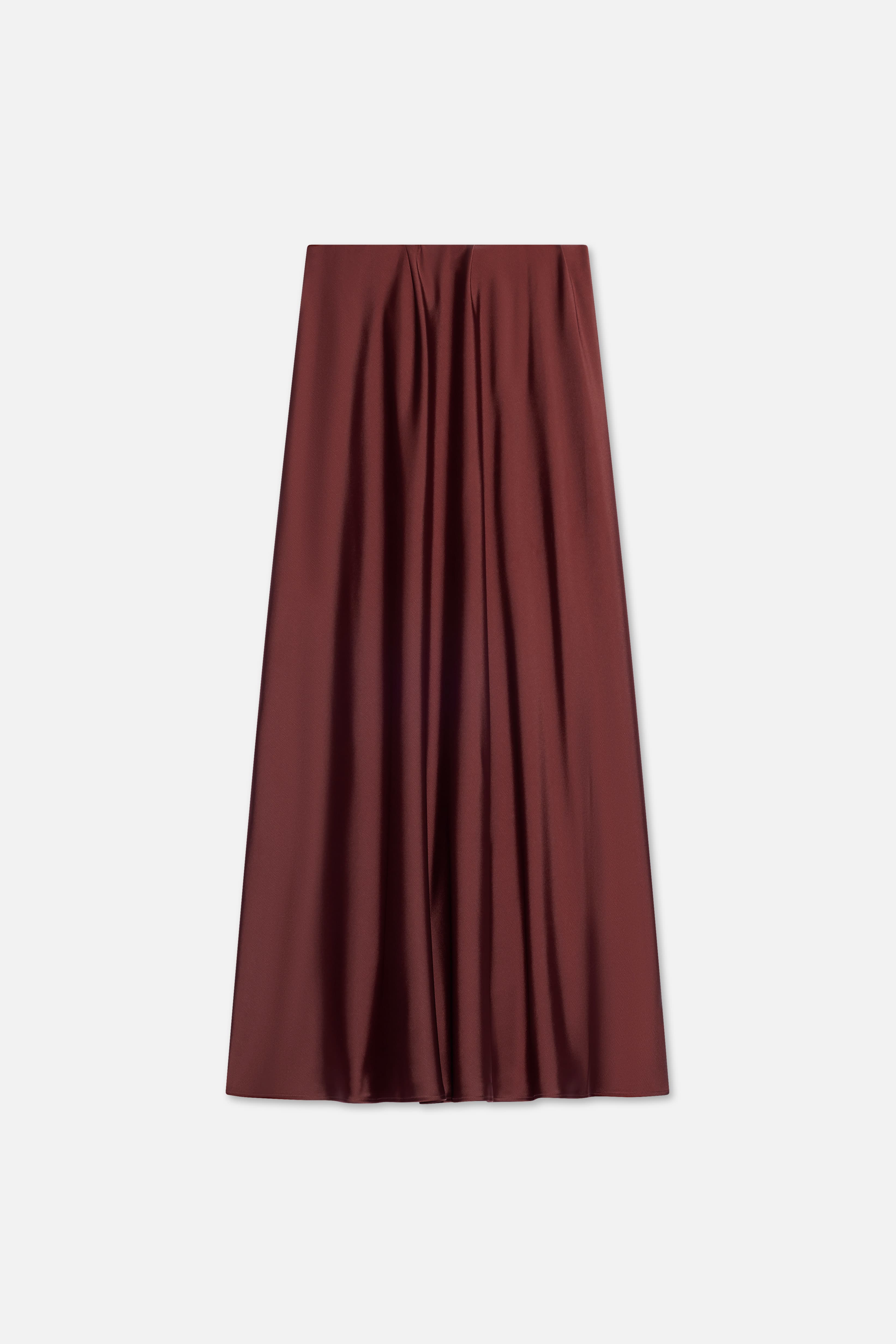 Satin Skirt | Dark Cherry
