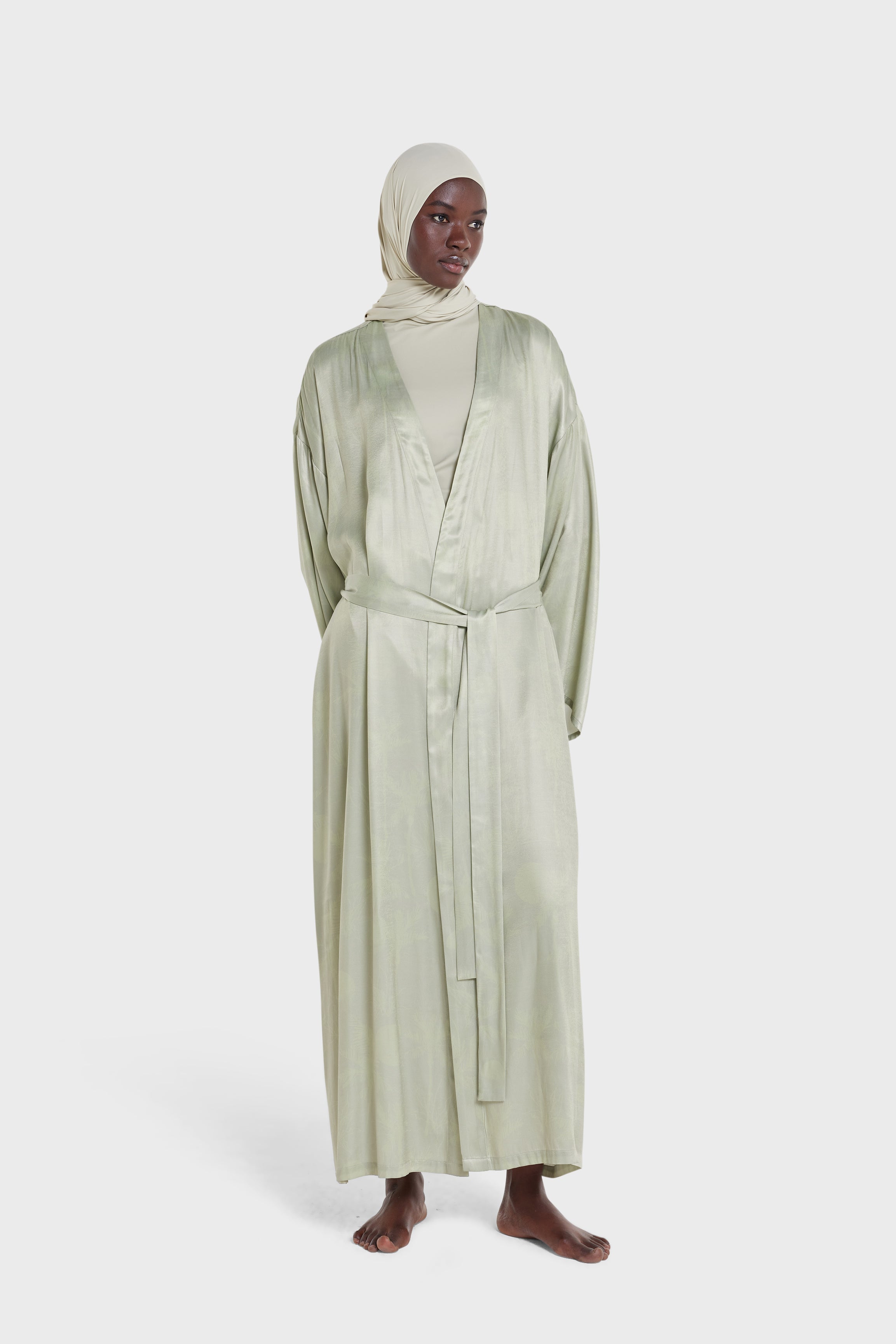 Kimono | Palm Print Alfalfa