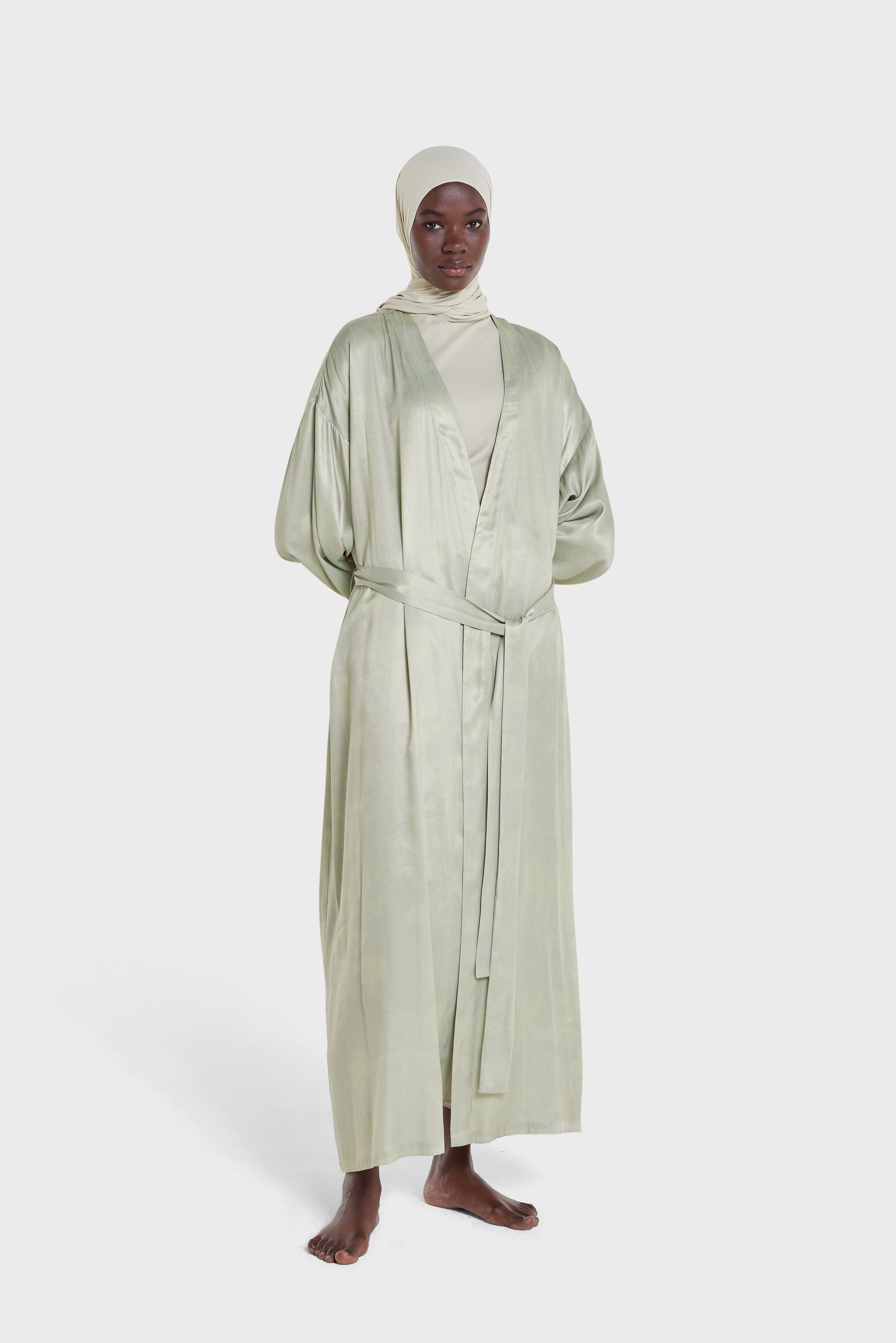 Kimono | Palm Print Alfalfa