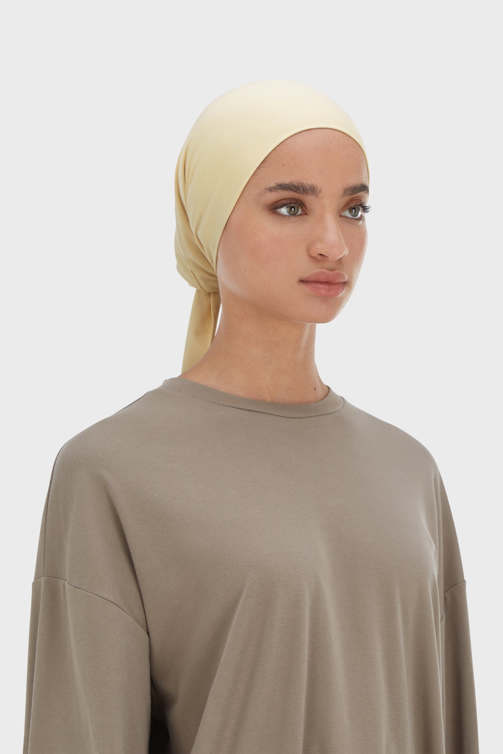 Bamboo Tied Underscarf | Brown Rice