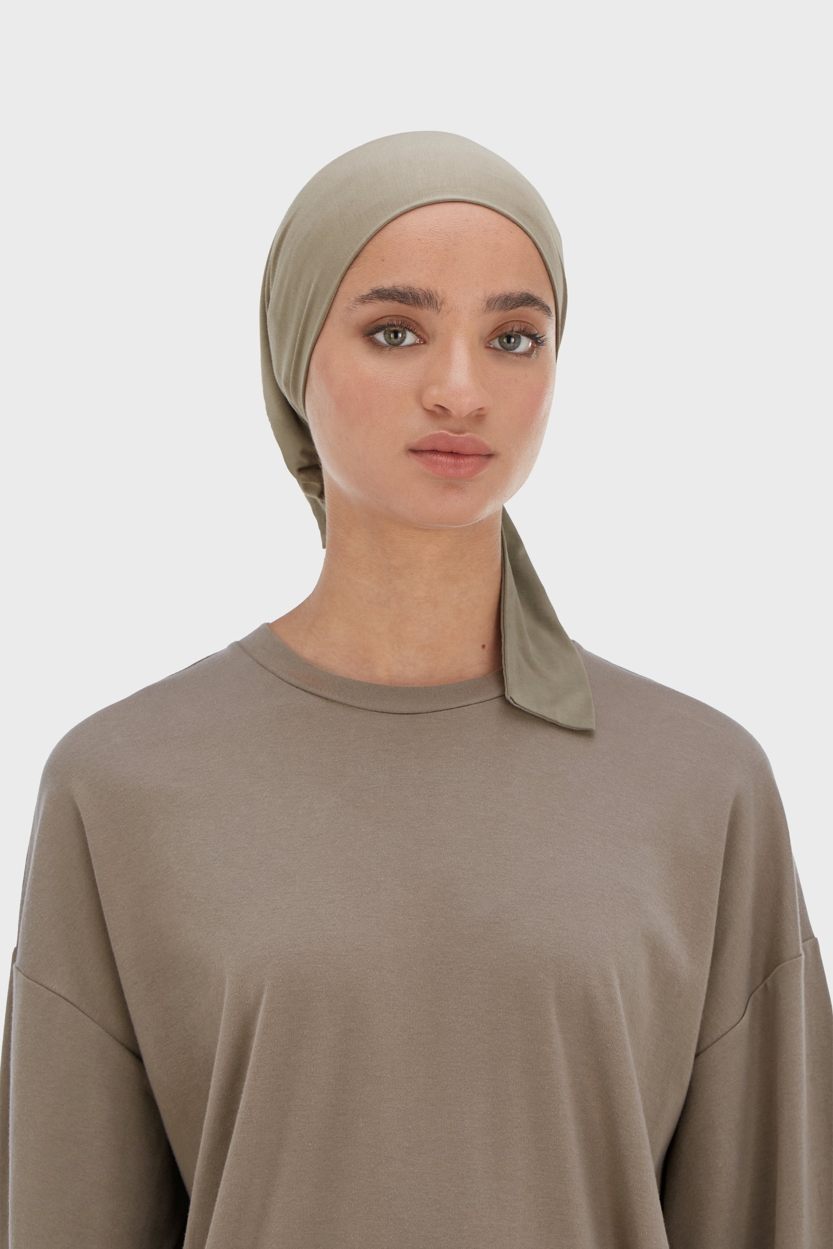 Bamboo Tied Underscarf | Taupe
