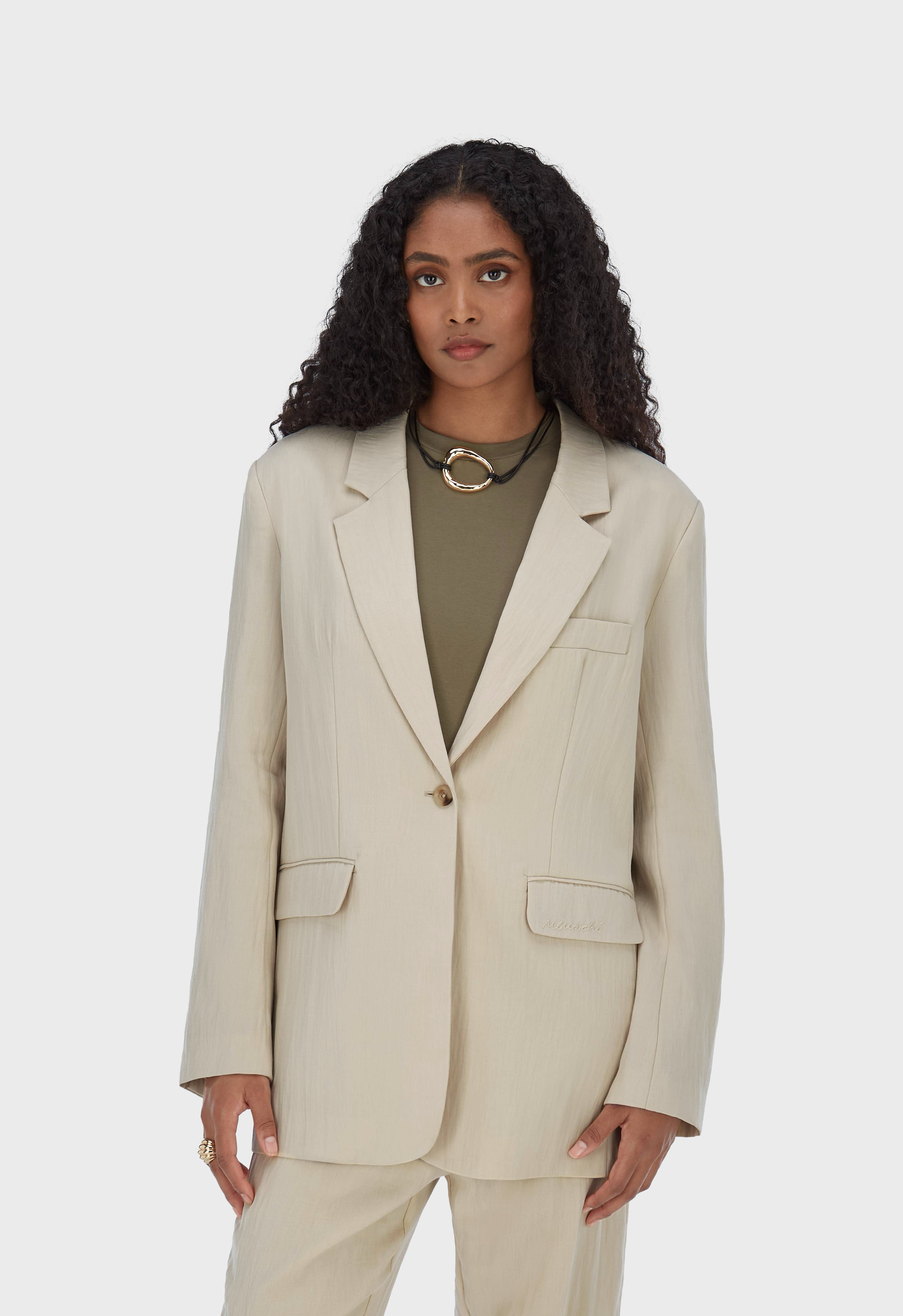 Box Fit Blazer | Sand