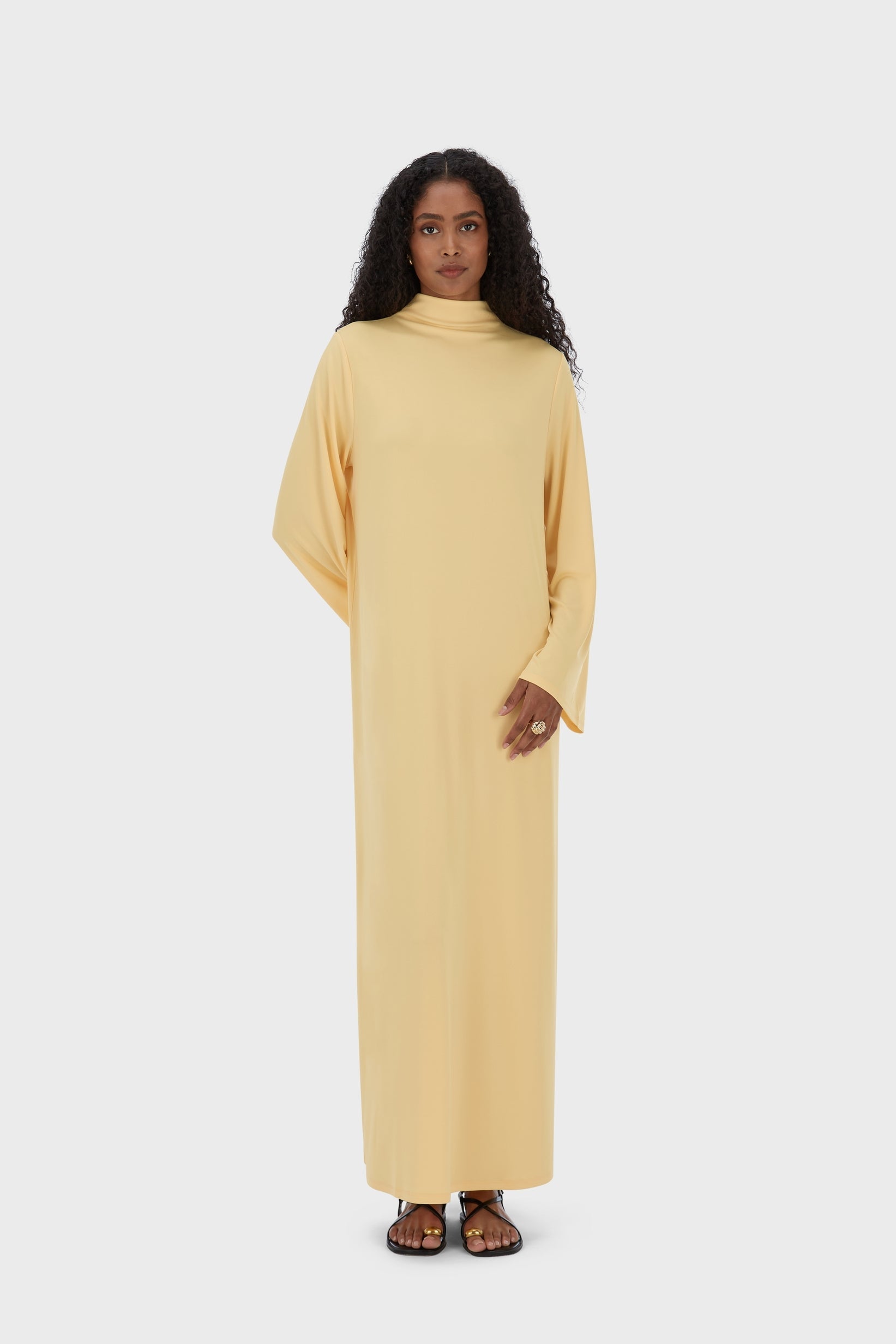 Essential Jersey Dress Regular | Sunset Yellow