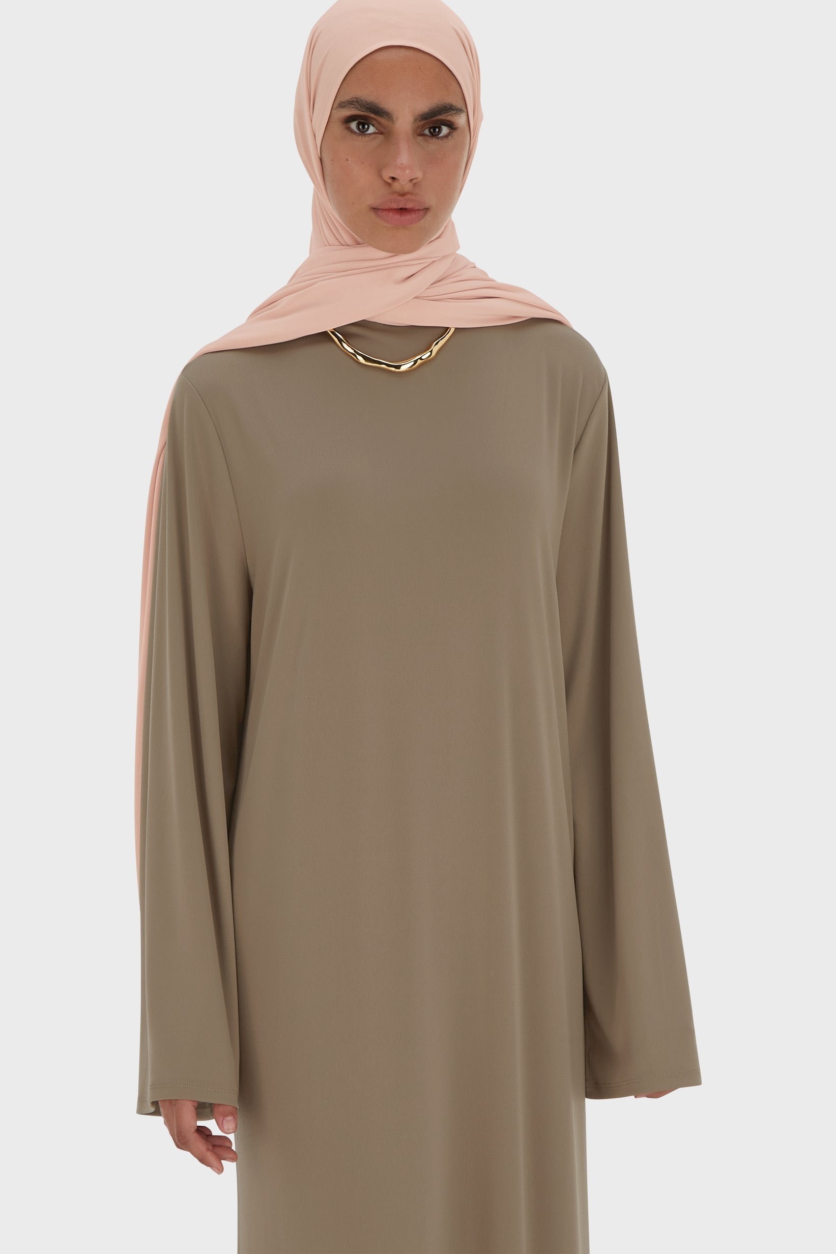 Essential Jersey Dress Short | Taupe