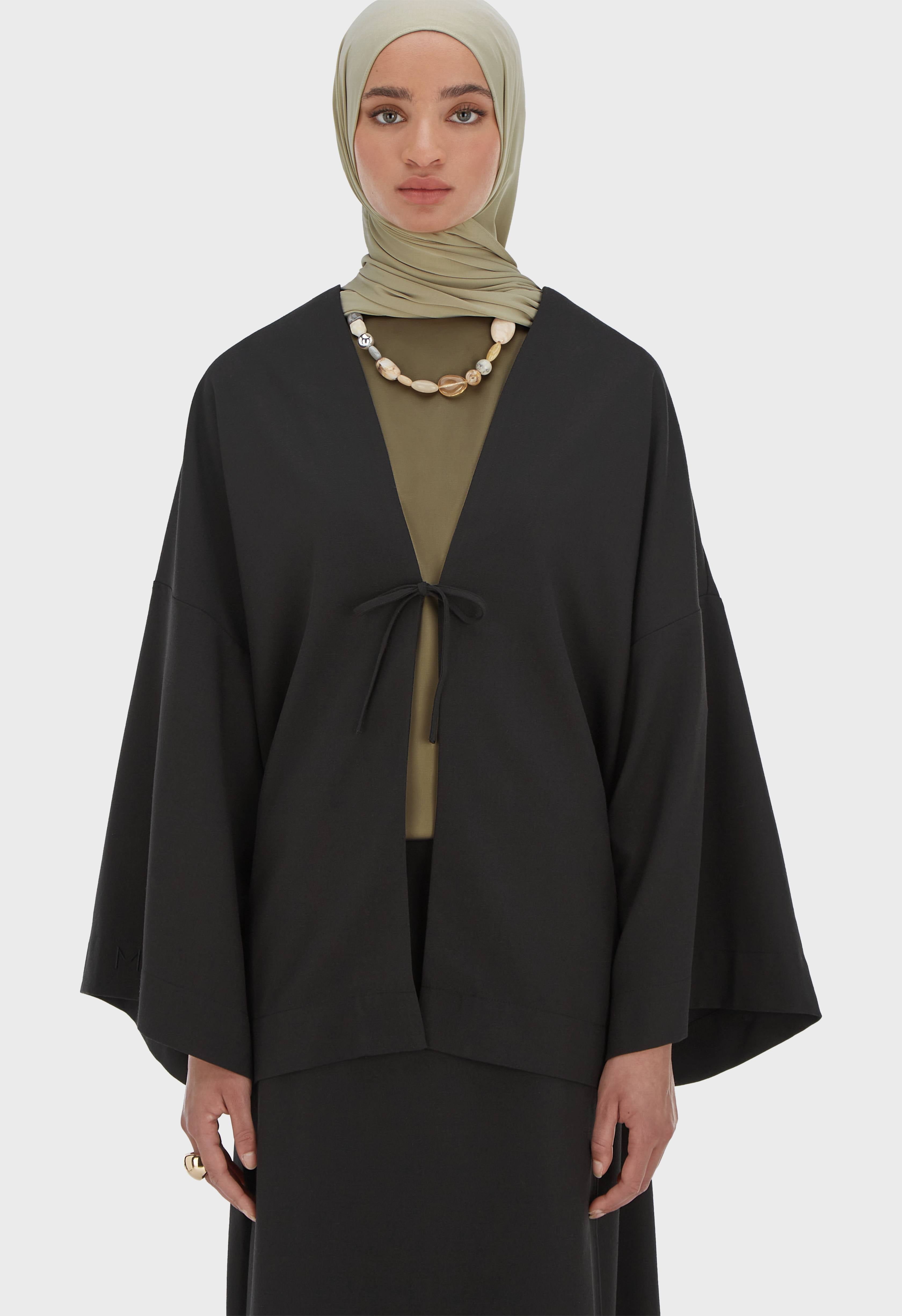 Front Tie Top | Black