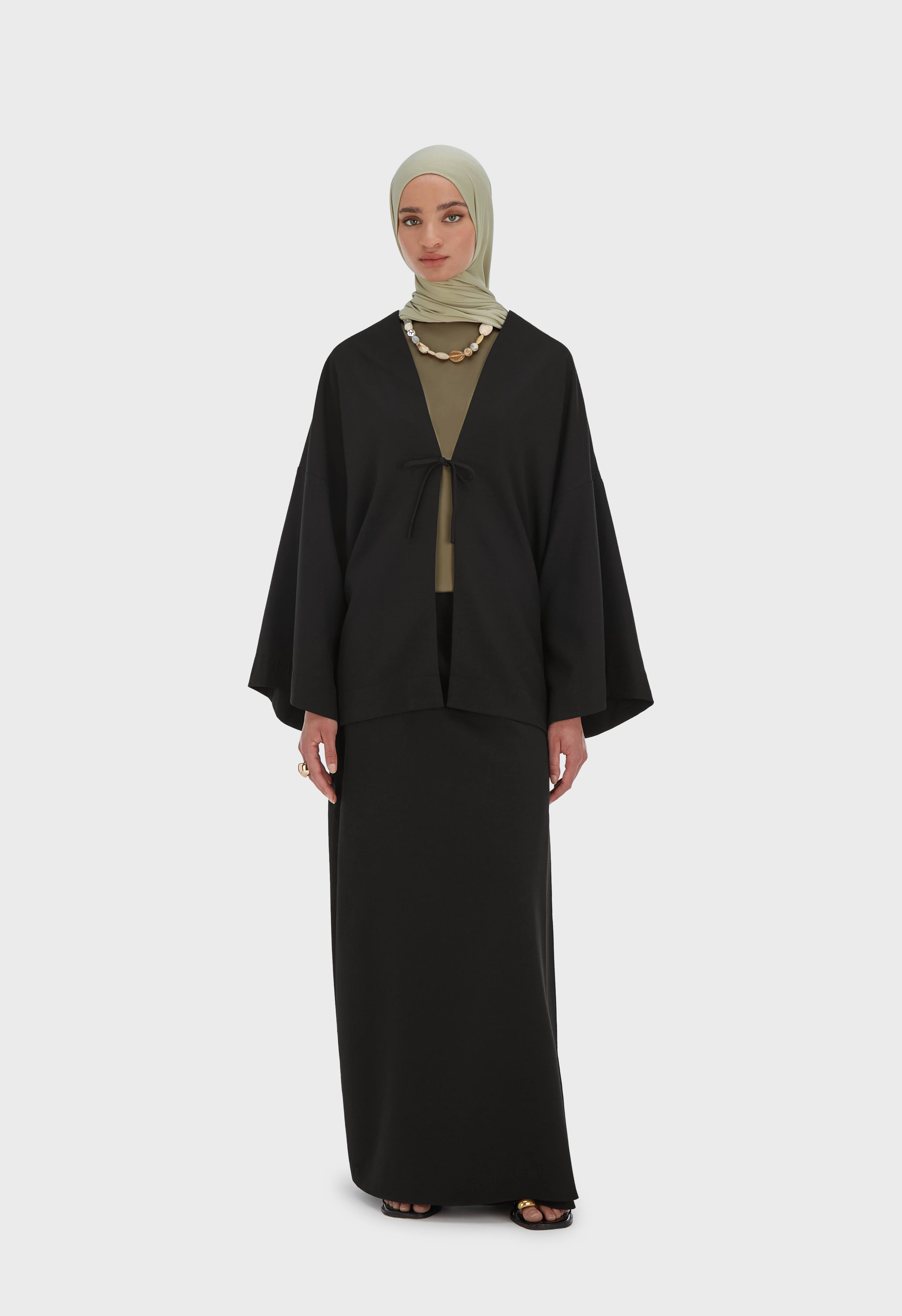 Front Tie Top | Black