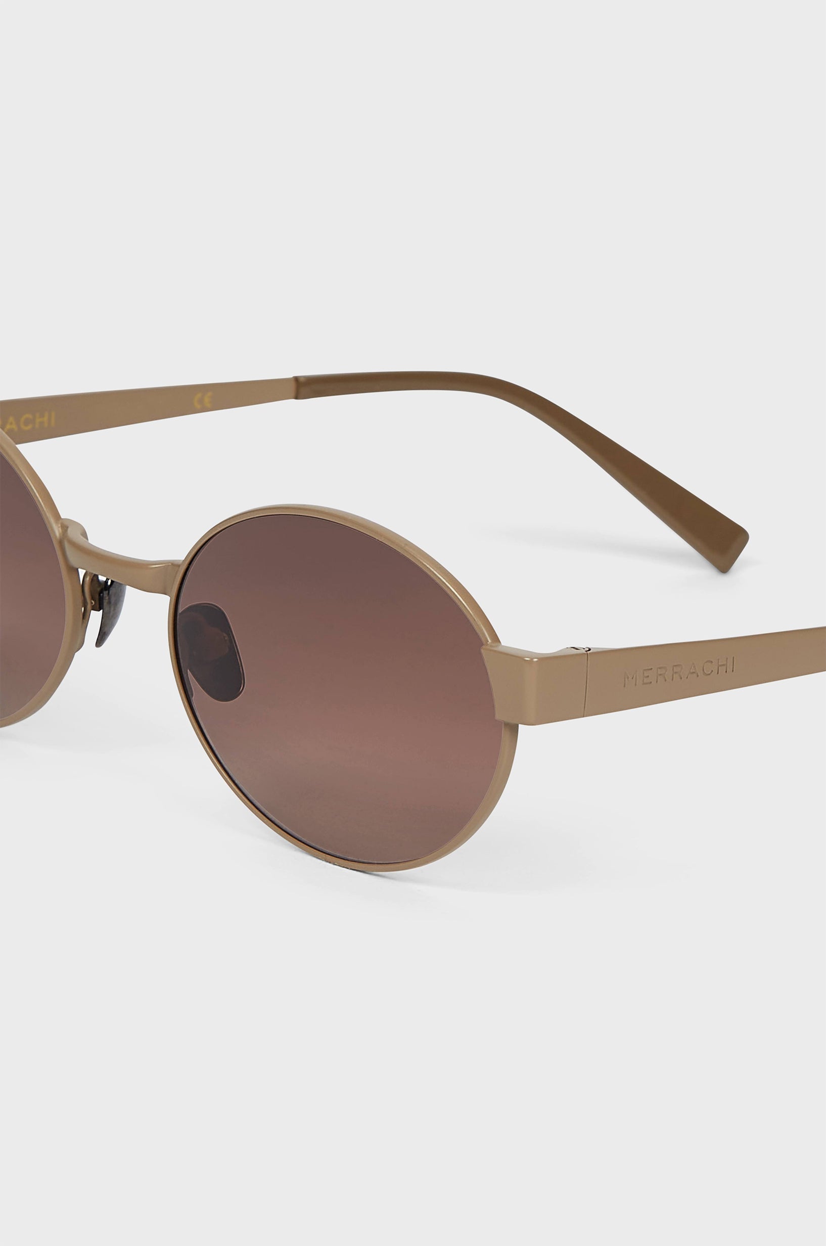 Oval Framed Sunglasses | Desert Brown