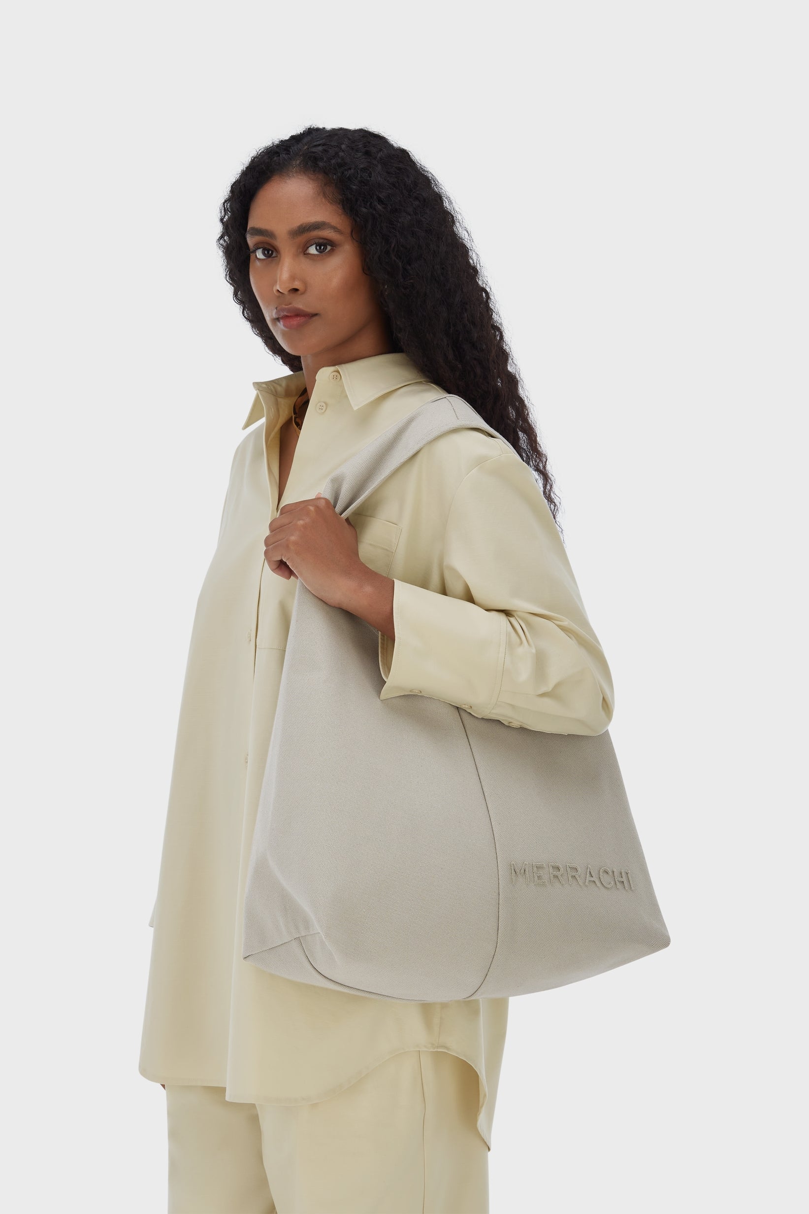 Oval Tote Bag | Moss Gray