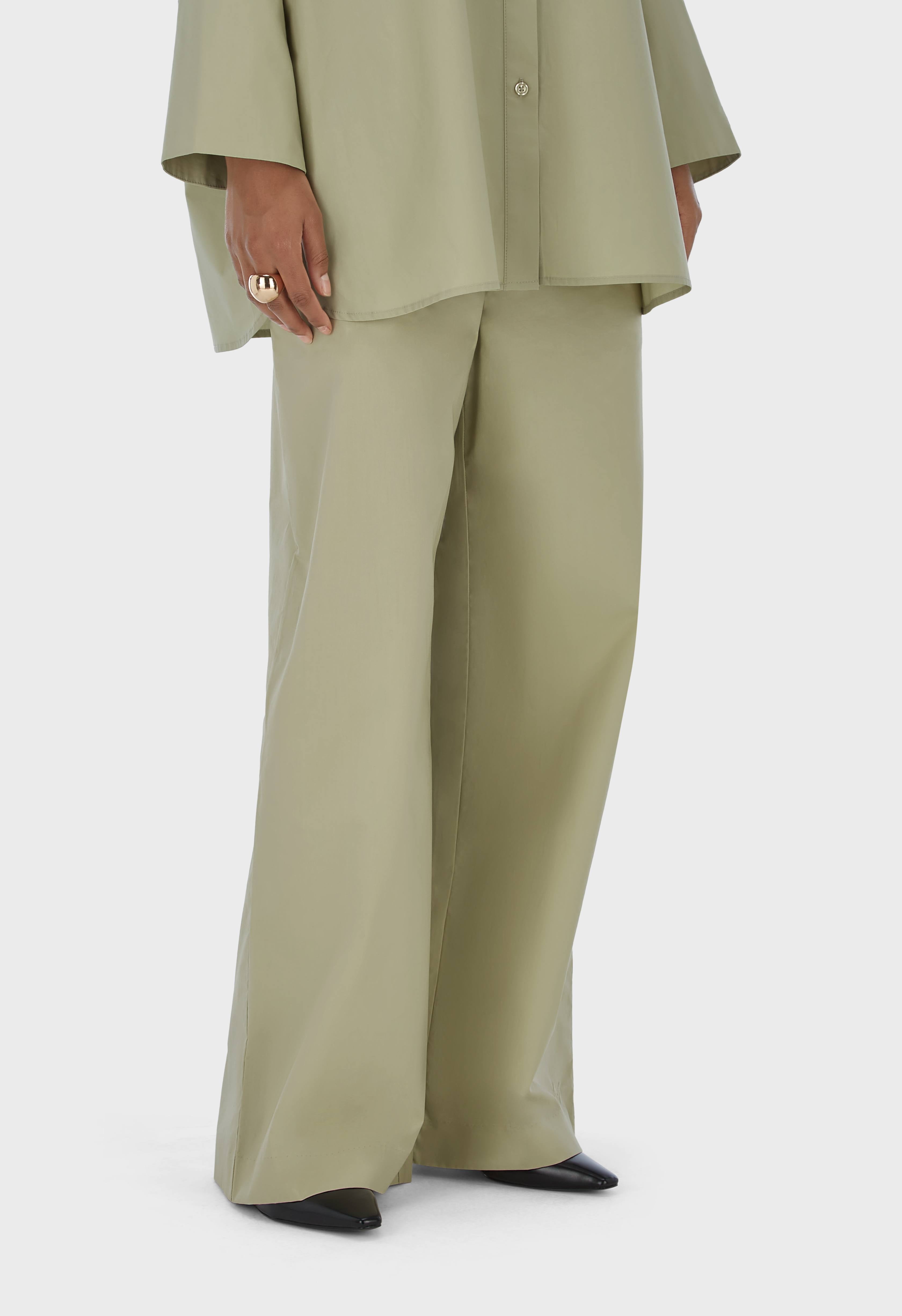 Poplin Pants | Moss Gray