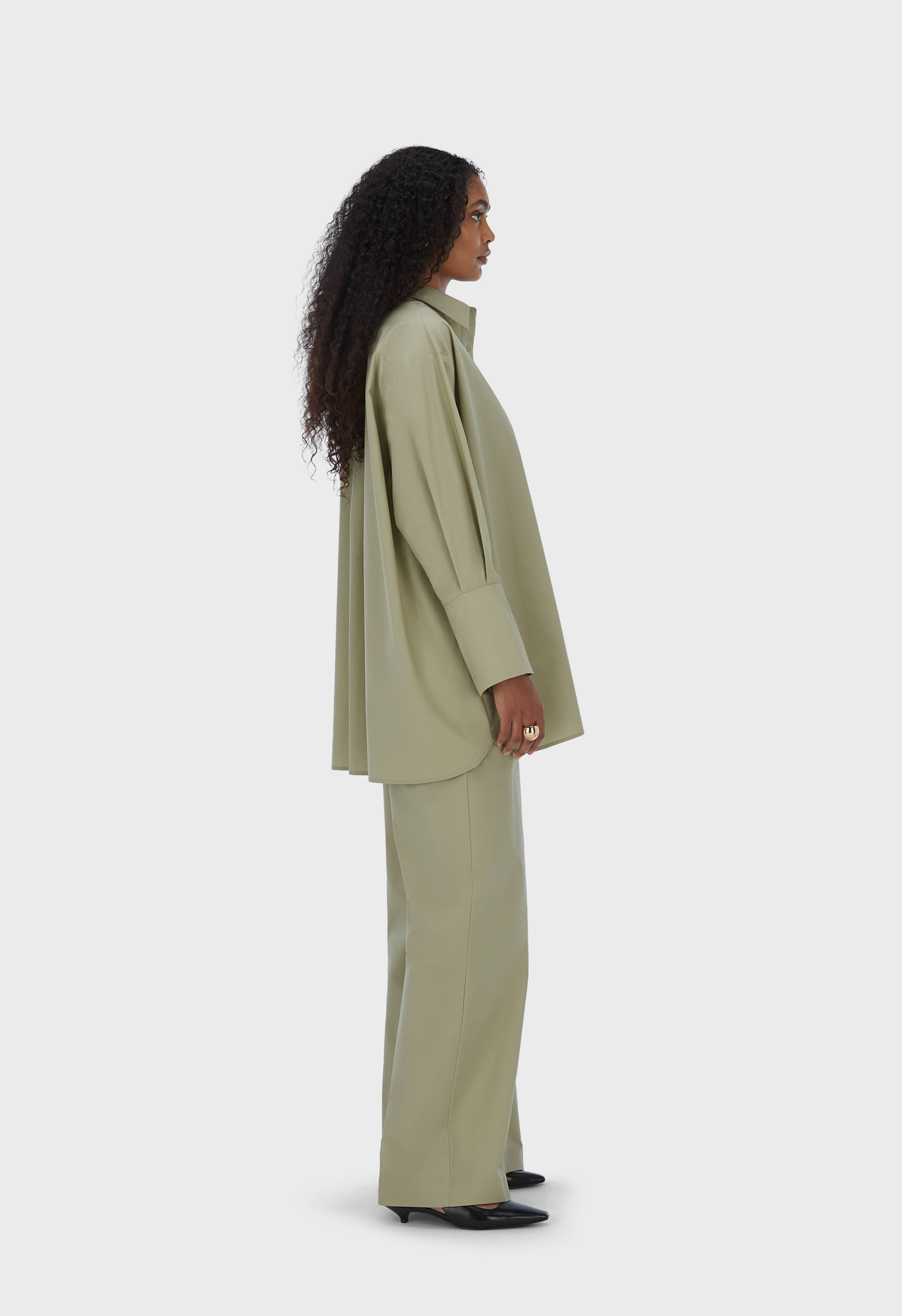 Poplin Shirt | Moss Gray