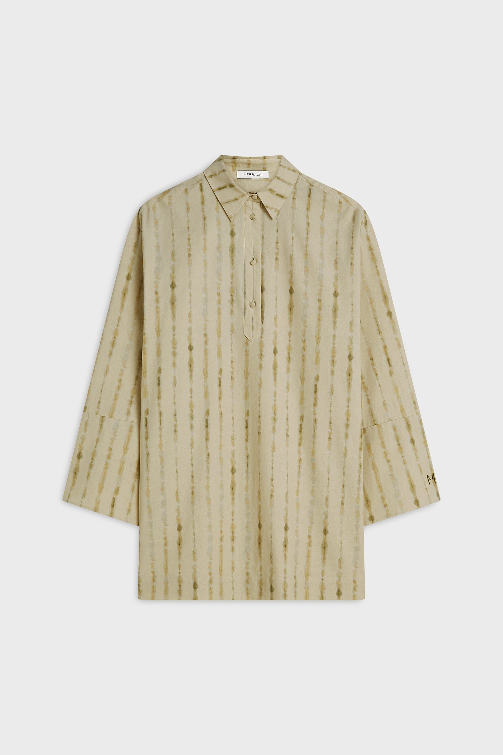 Shibori Top | Soft Khaki