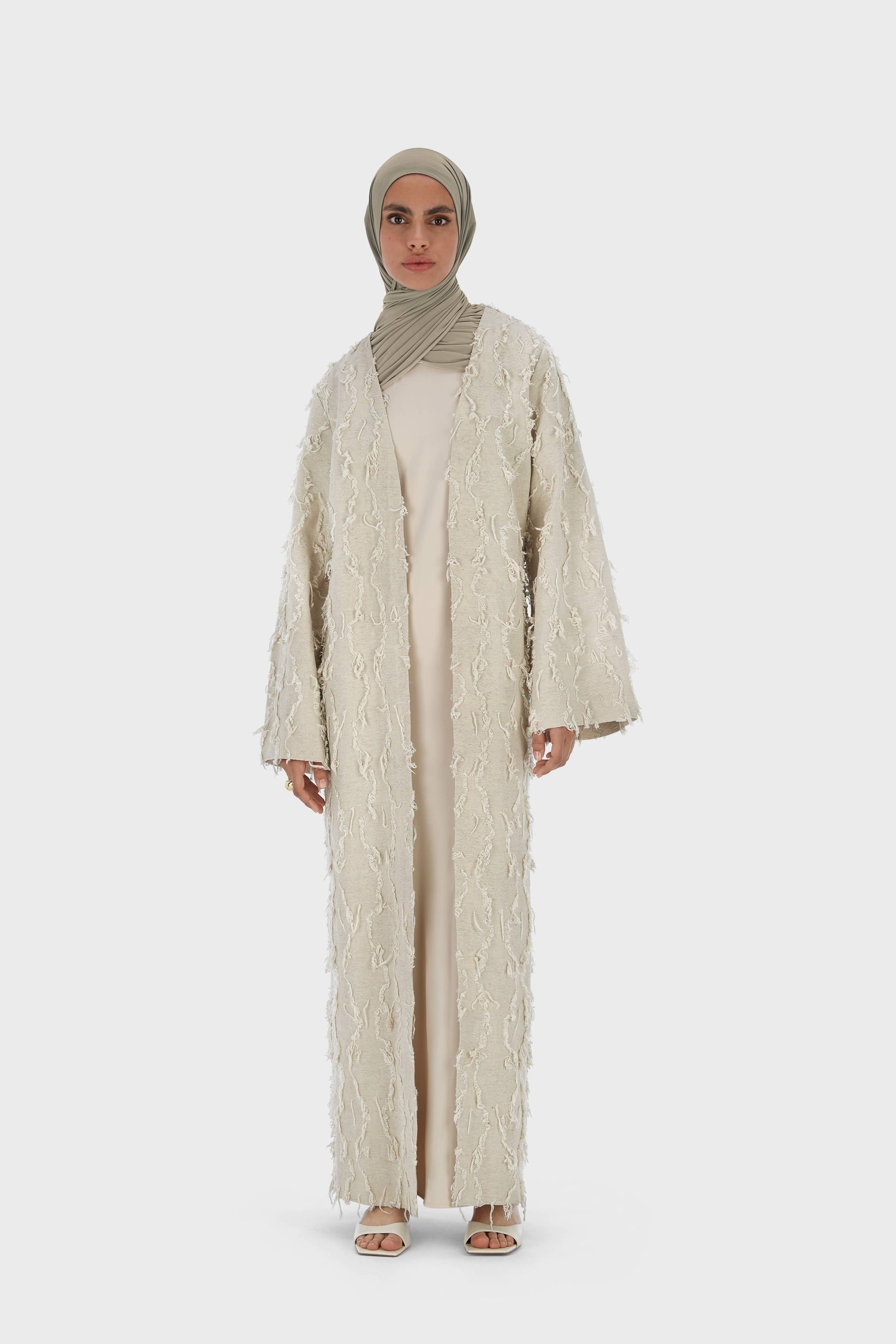 Summer Fil Coup�� Abaya | Natural