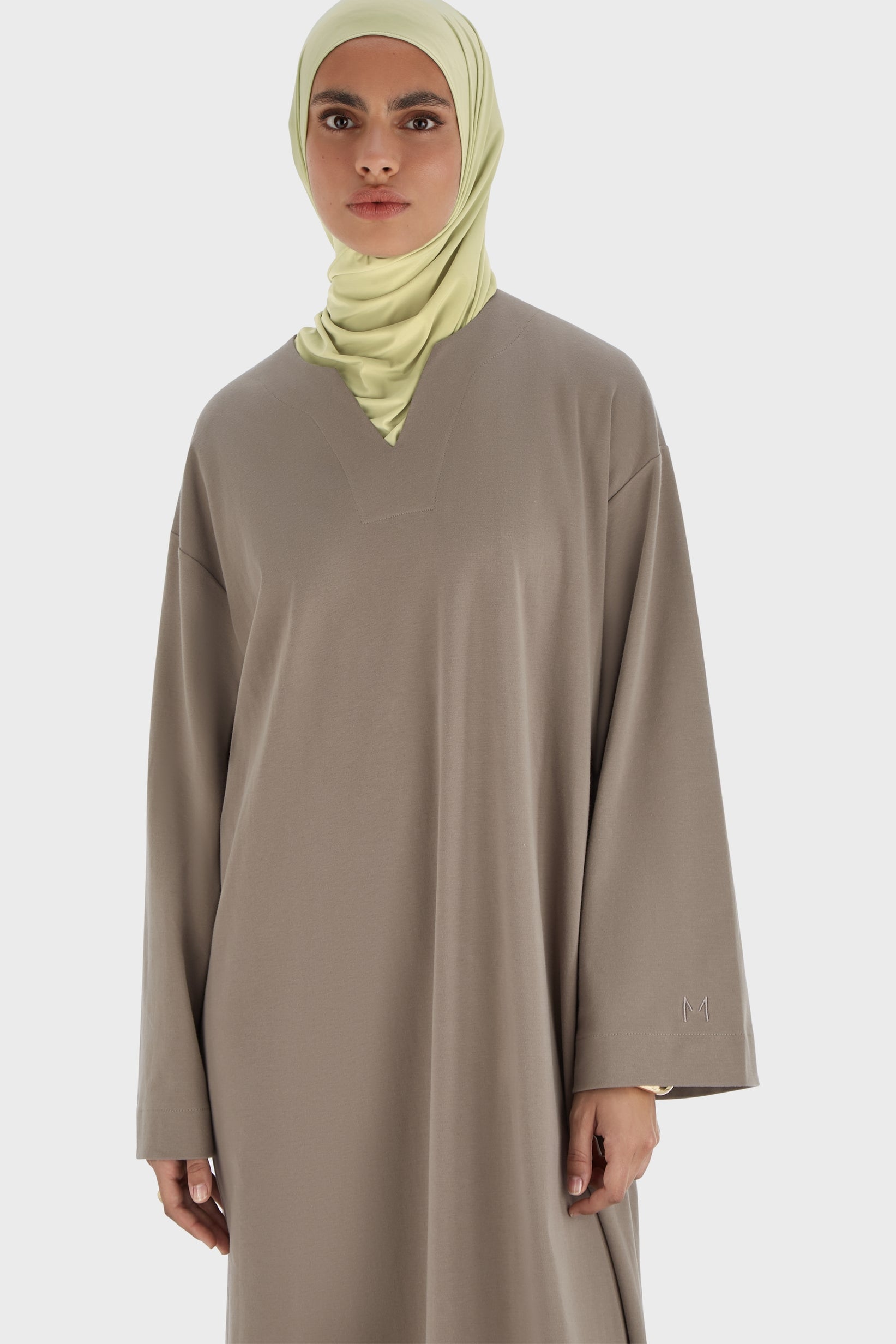 Summer Jersey Kaftan Dress | Taupe