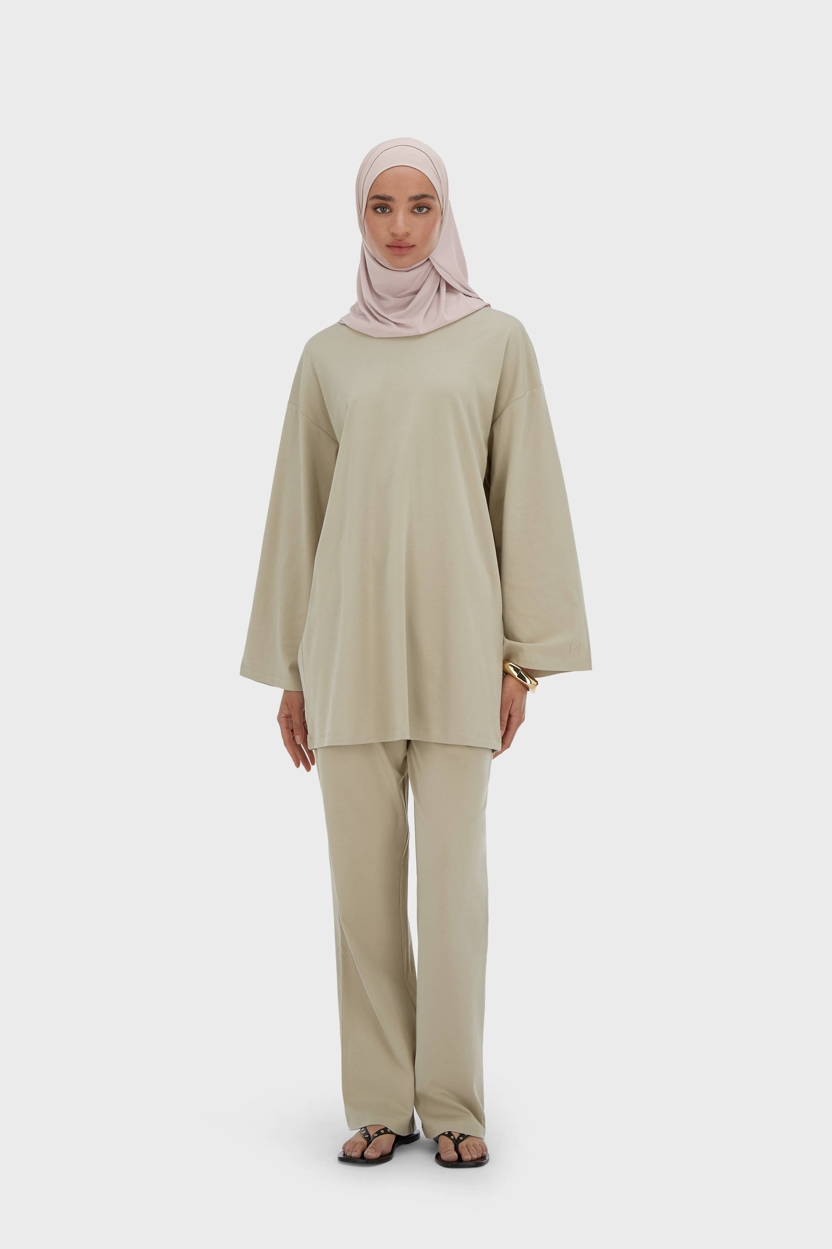 Summer Jersey Top | Moss Gray