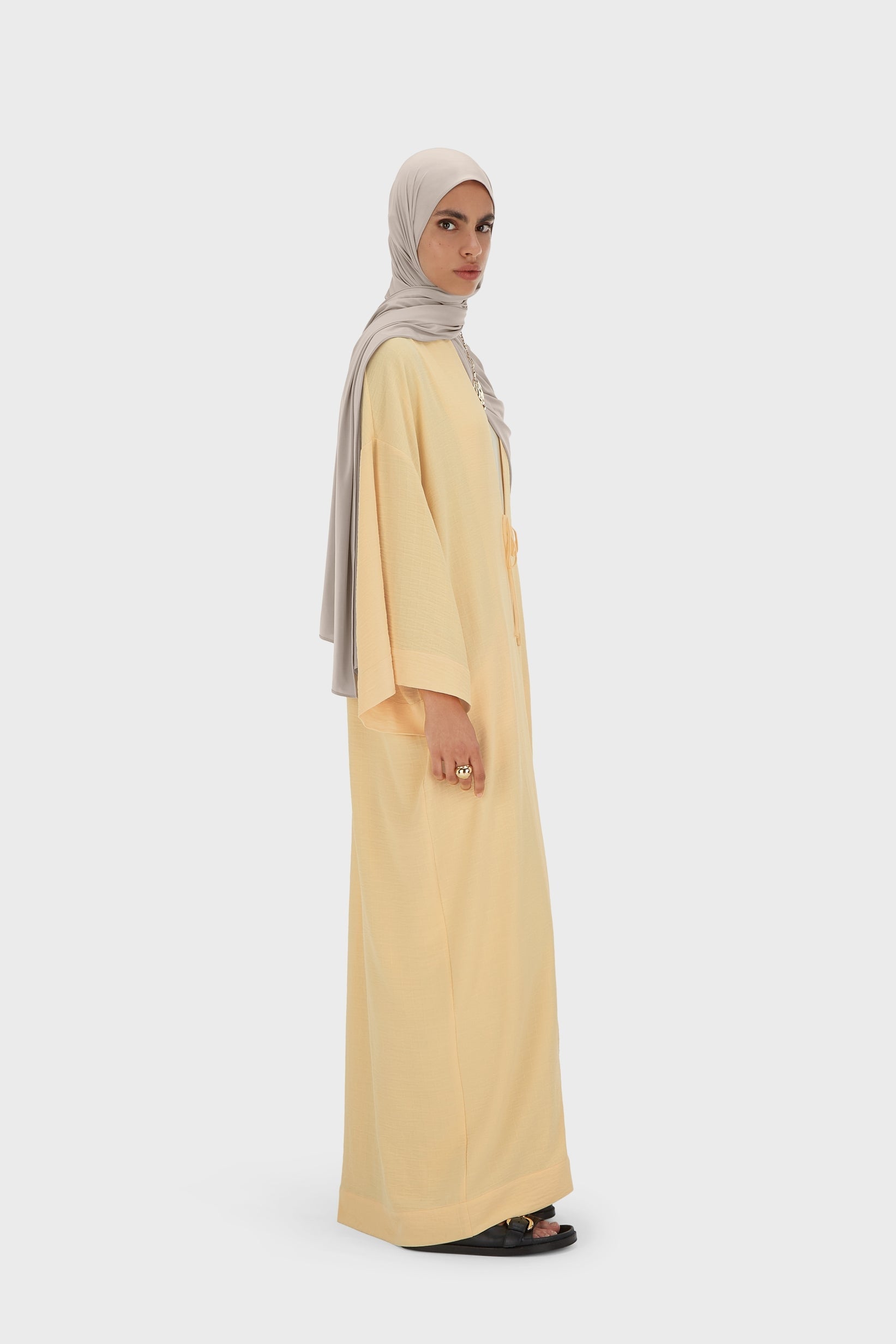 Summer Stripe Abaya | Sunset Yellow