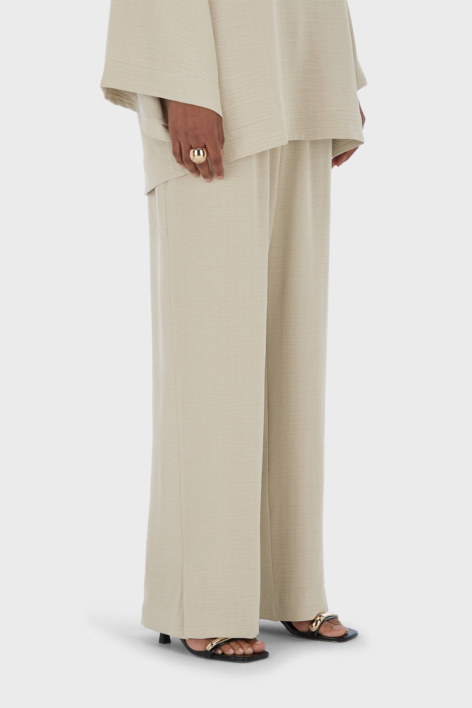 Summer Stripe Pants | Moss Gray