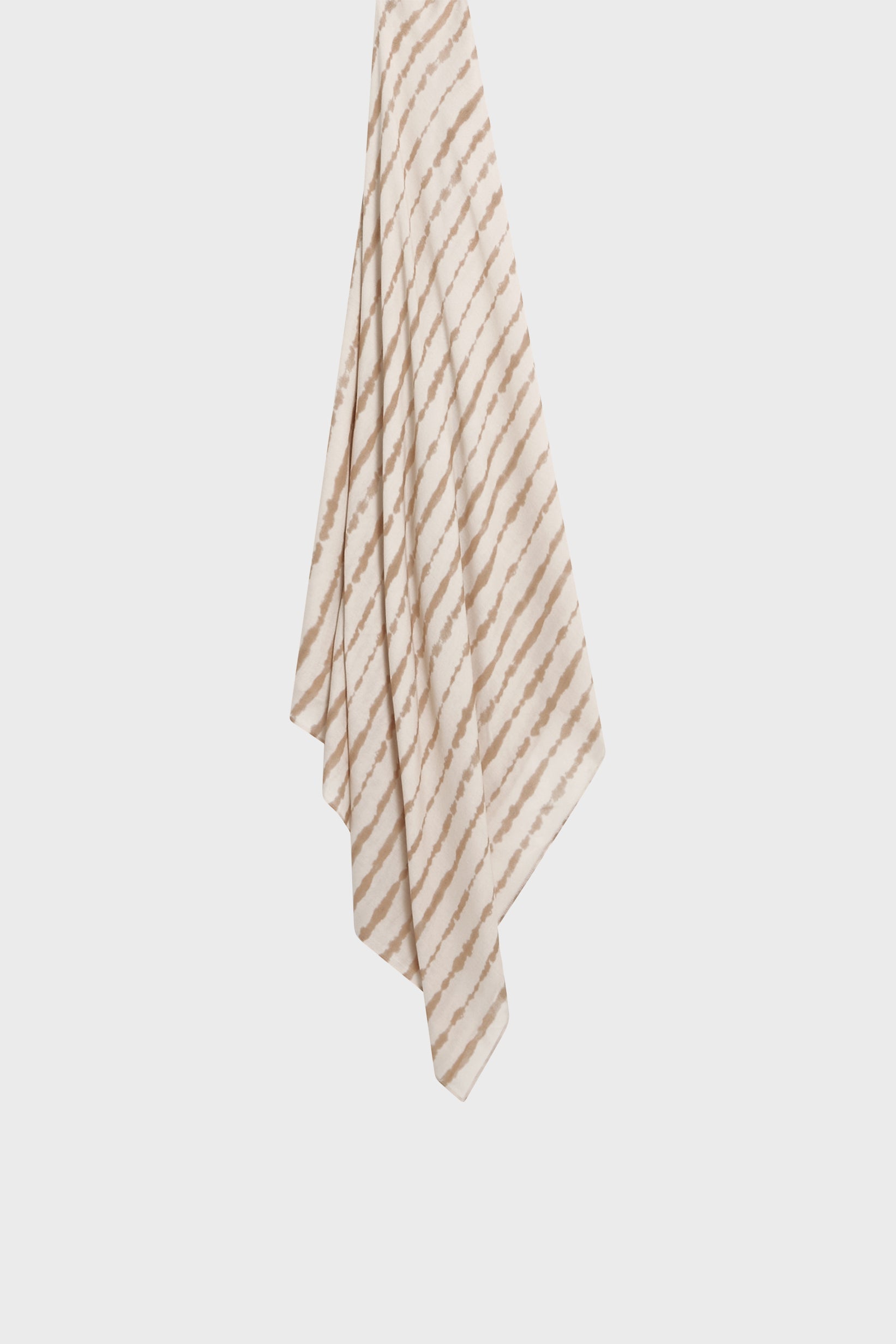 Weightless Woven Scarf | Beige Rose Shibori Print