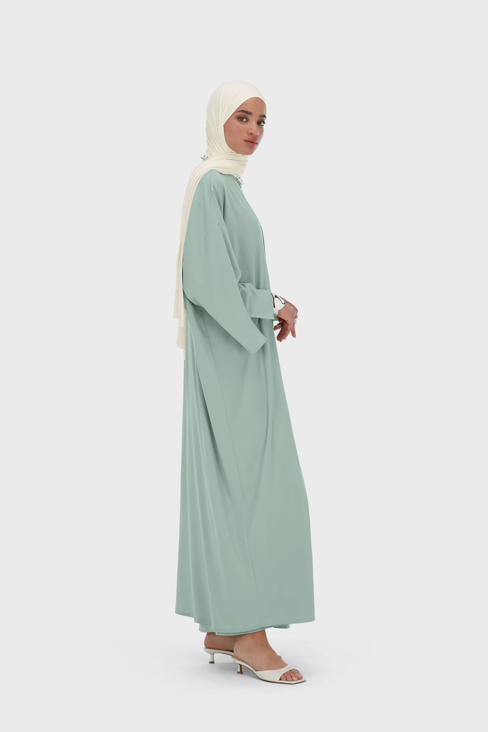 Woven Abaya Short | Lake