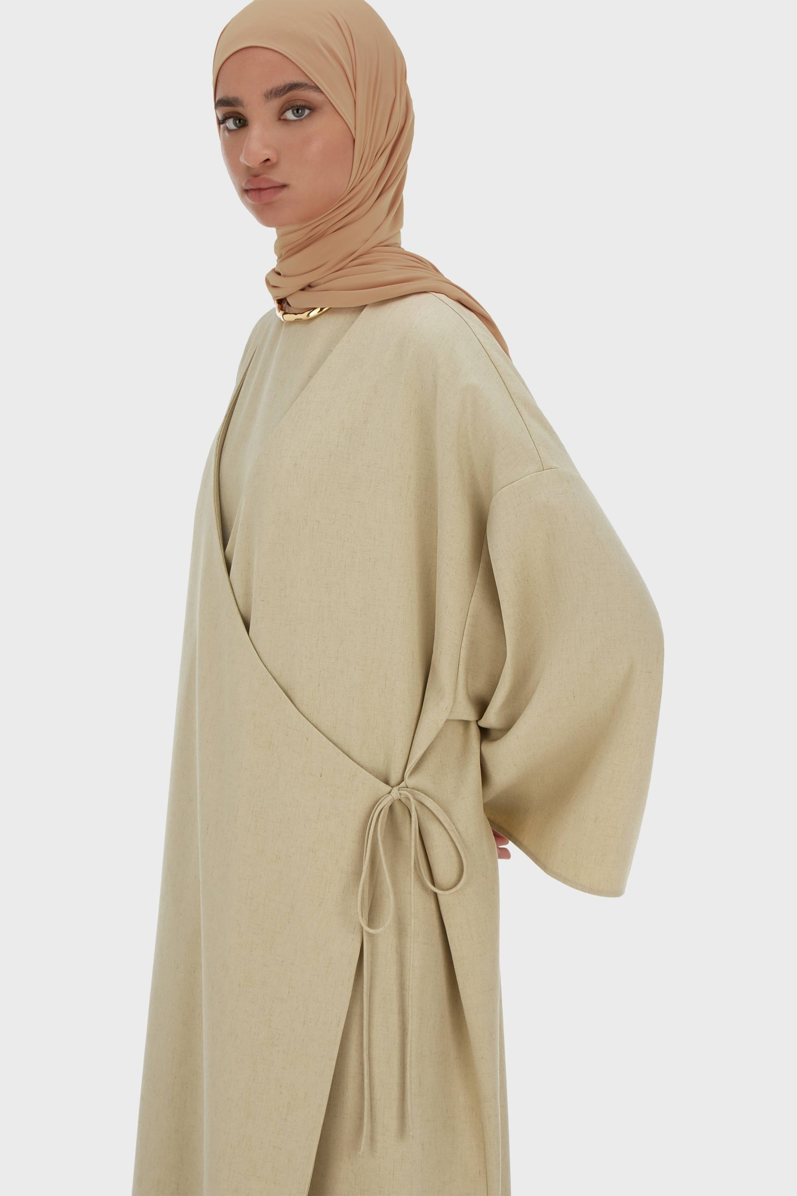 Wrap Abaya | Warm Khaki