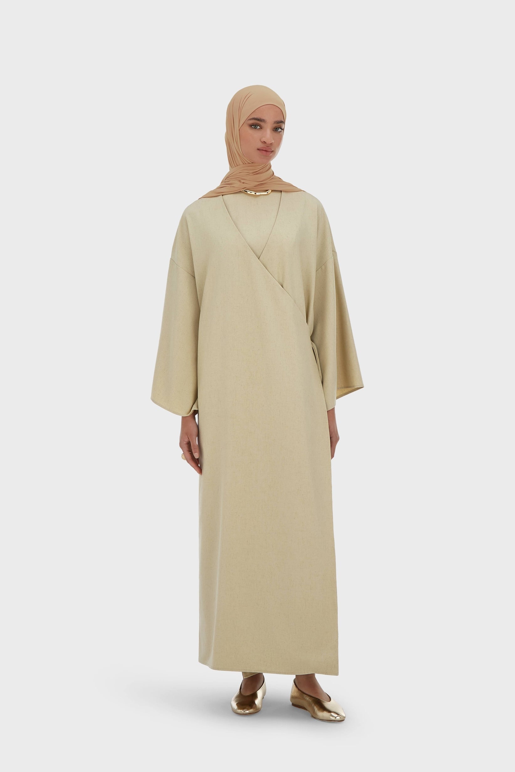Wrap Abaya | Warm Khaki