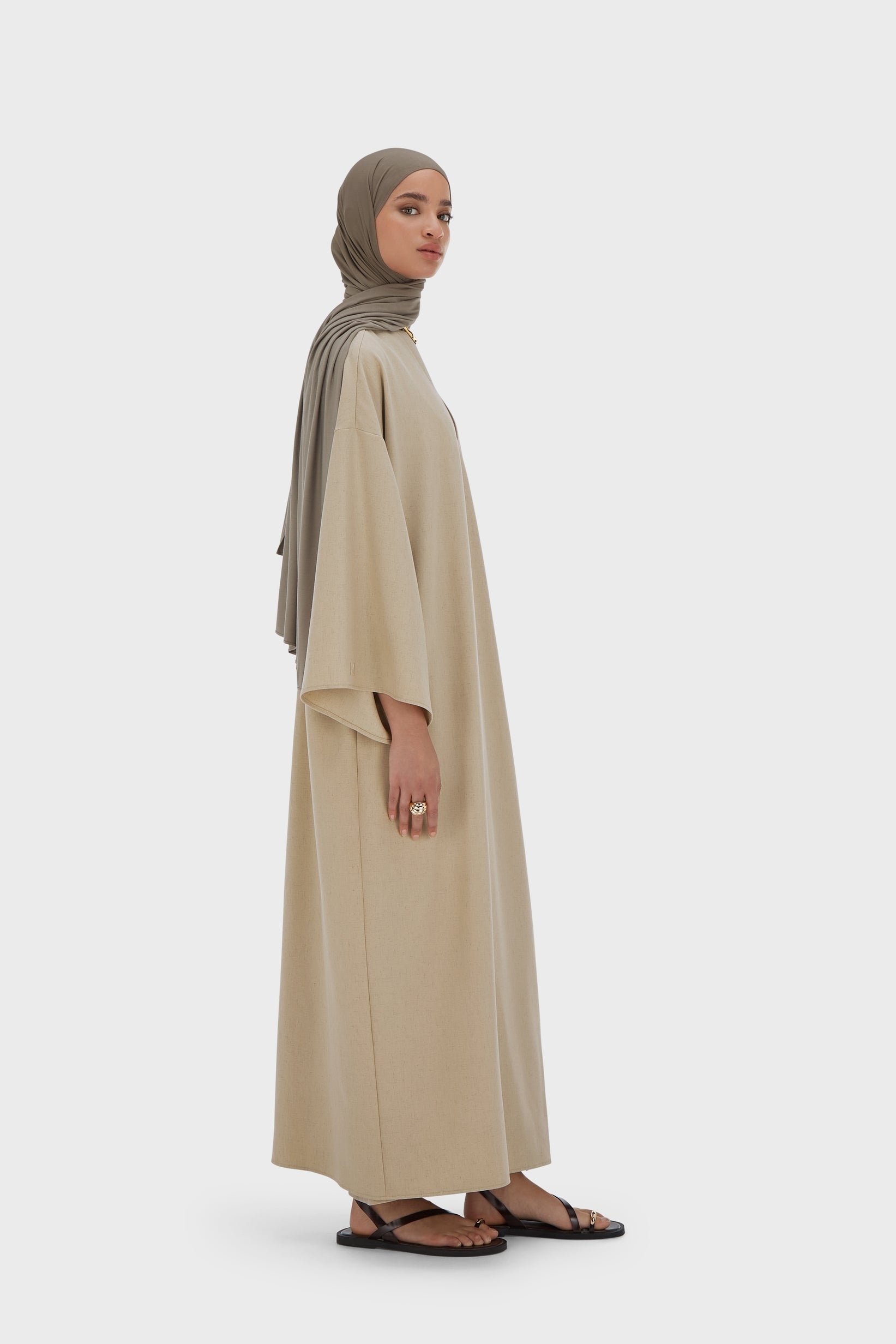 Wrap Abaya | White Pepper