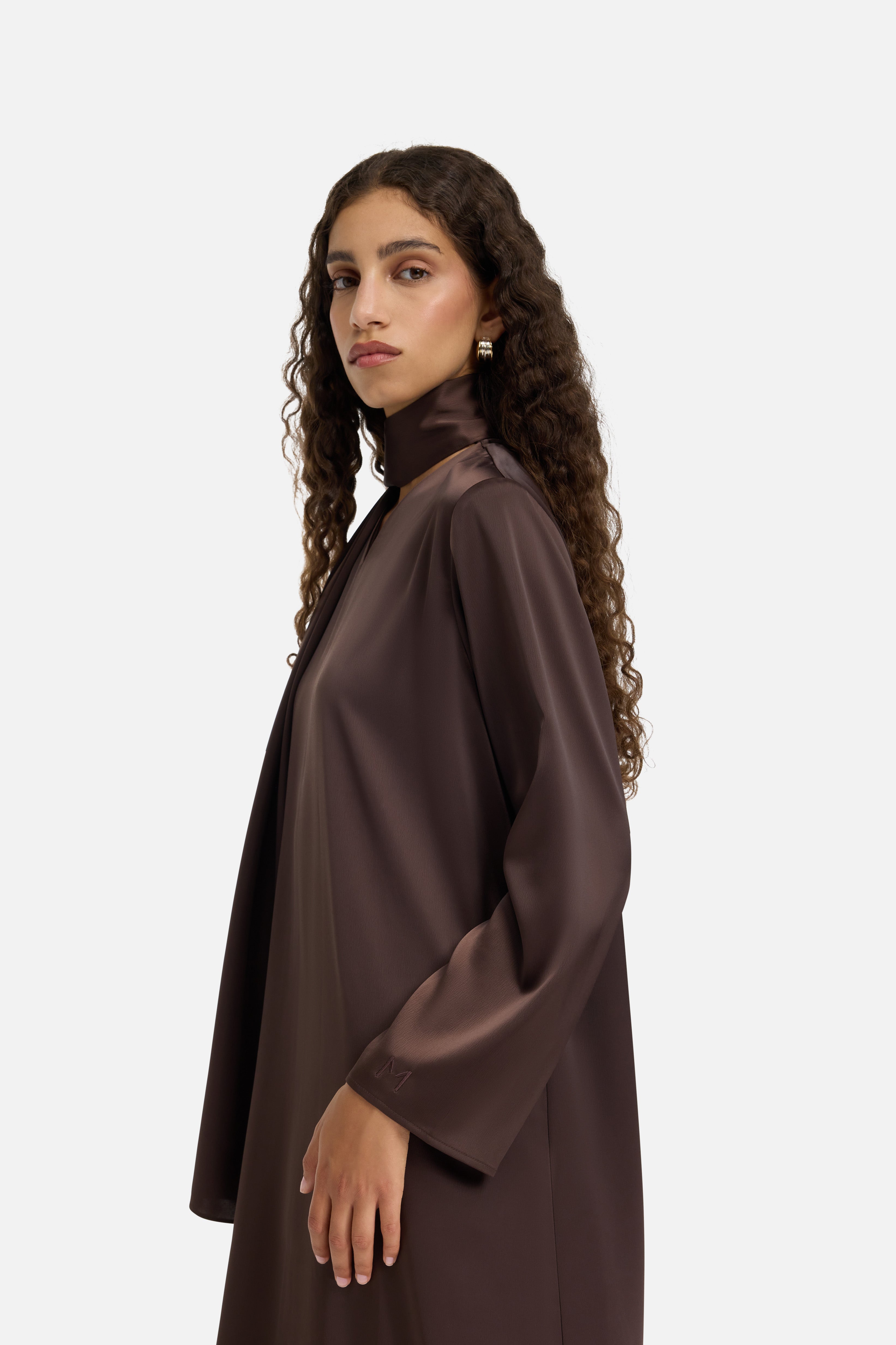 Shawl Dress | Dark Brown