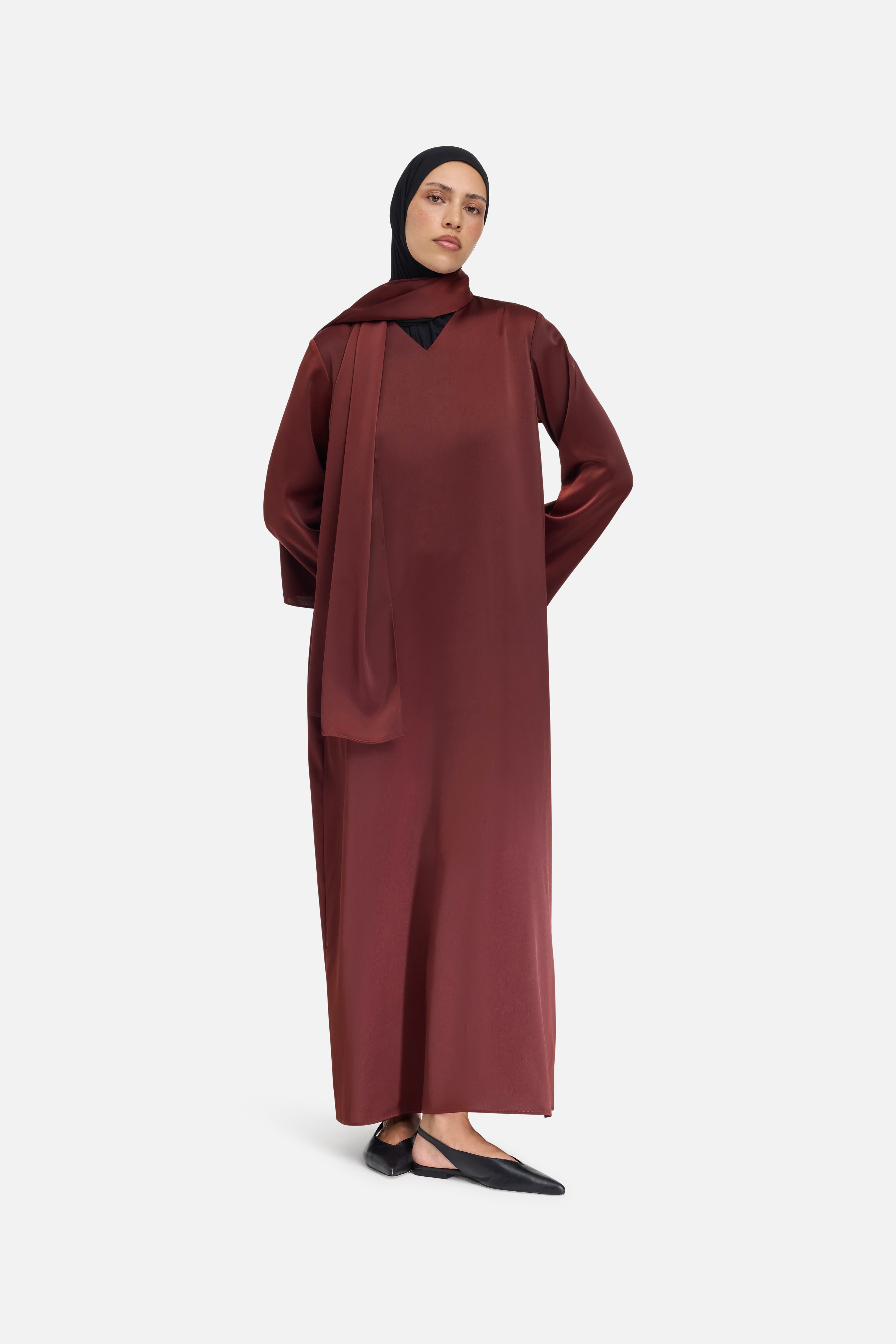 Shawl Dress | Dark Cherry