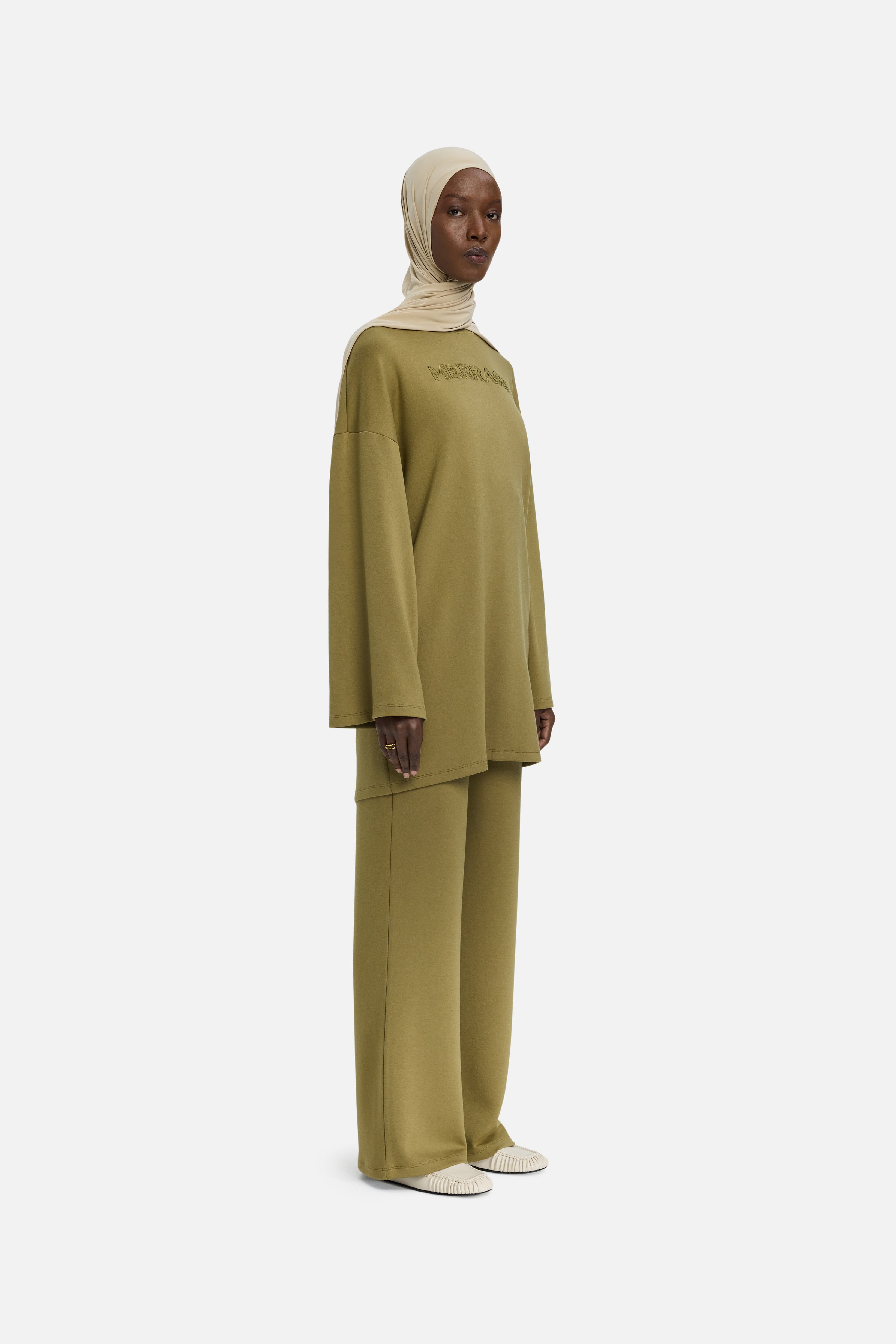 Soft Rayon Pants | Olive
