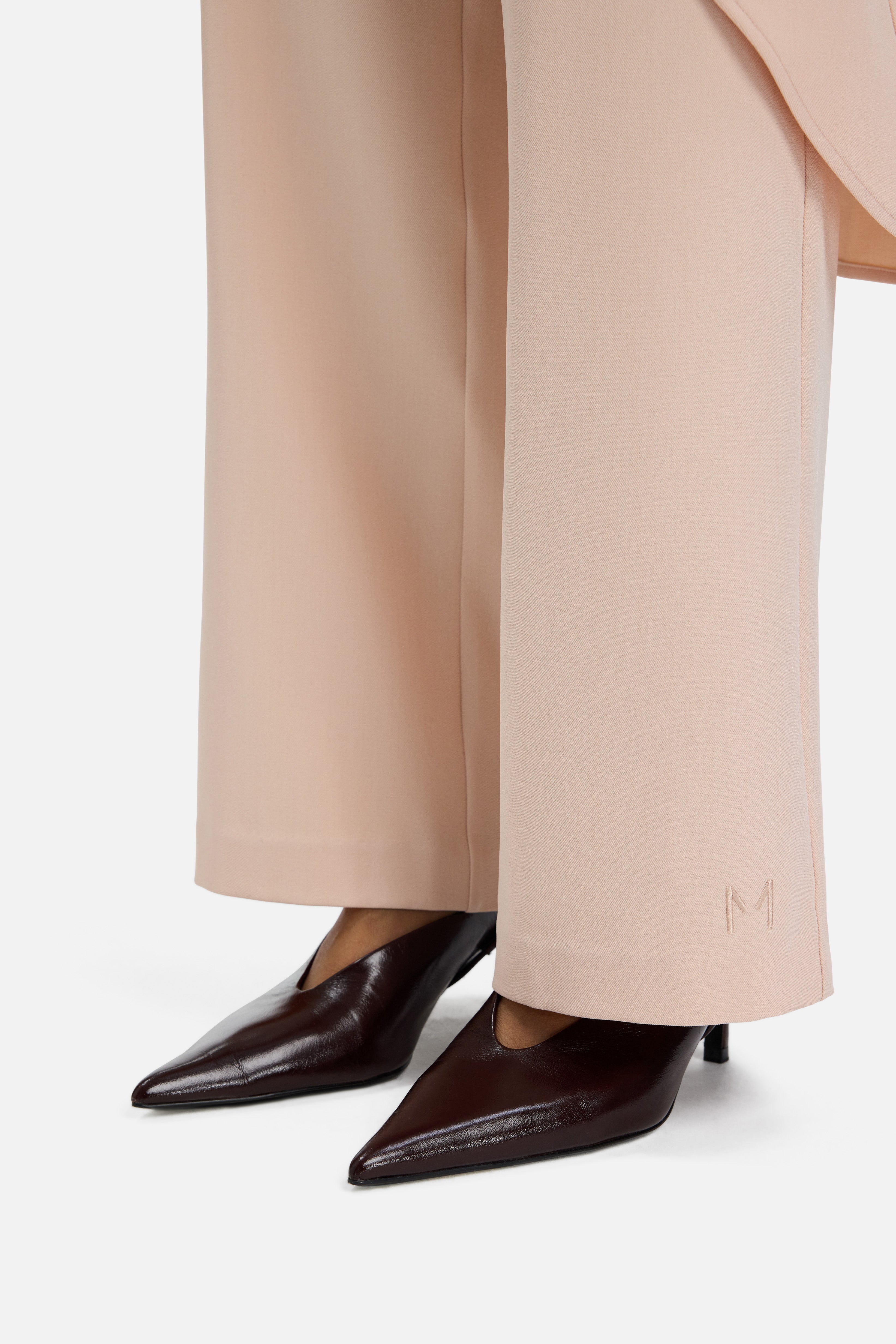 Straight Cut Tailored Pants | Dark Rose